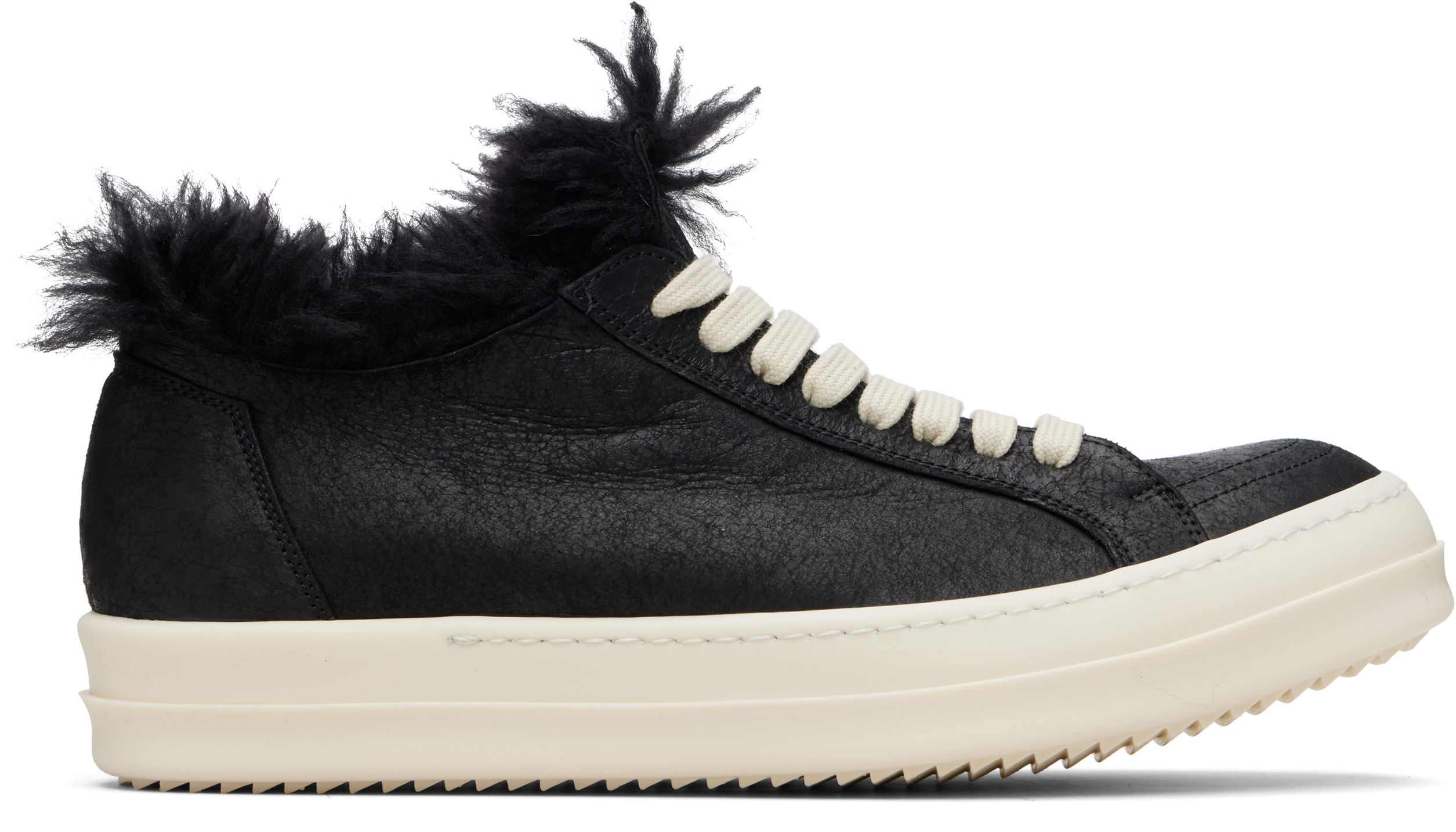 Rick Owens Black Concordians Minimal Vintage Sneaks Sneakers In Black
