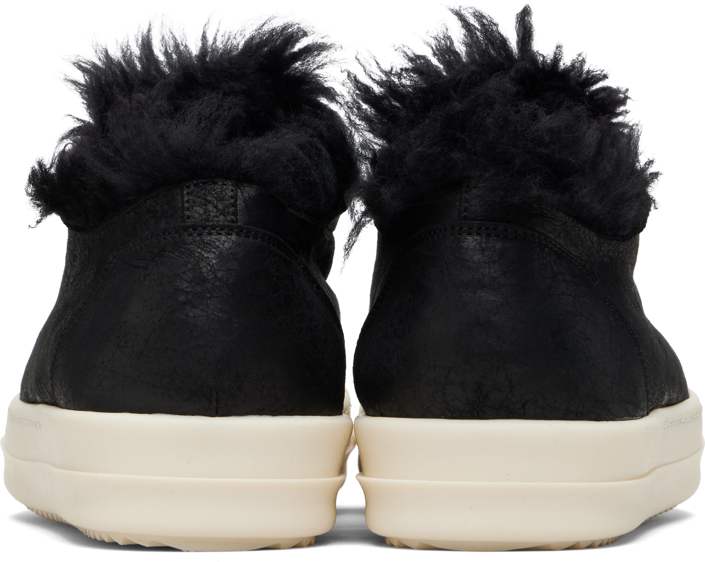 Rick Owens Black Concordians Minimal Vintage Sneaks Sneakers In Black