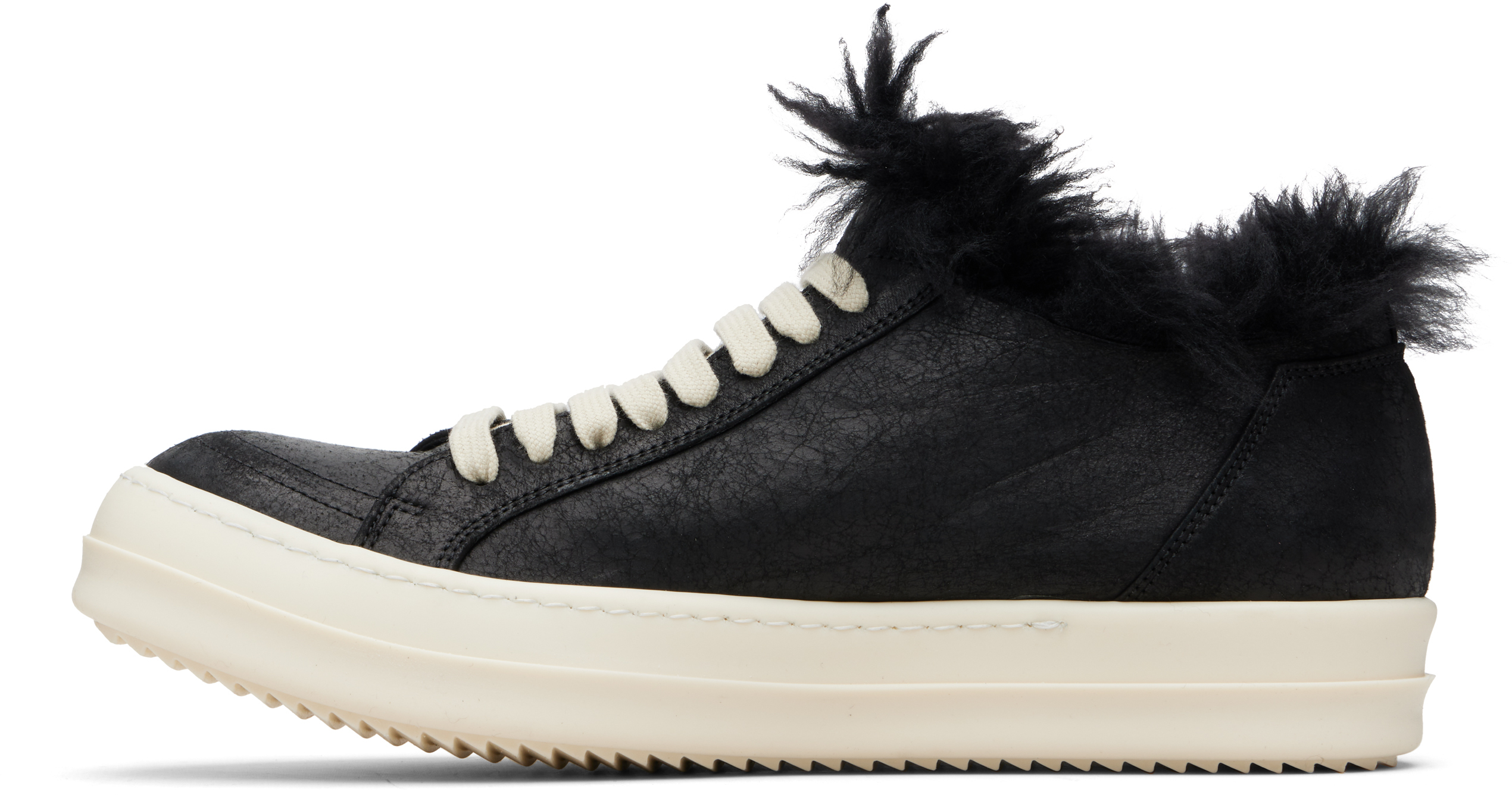 Rick Owens Black Concordians Minimal Vintage Sneaks Sneakers In Black