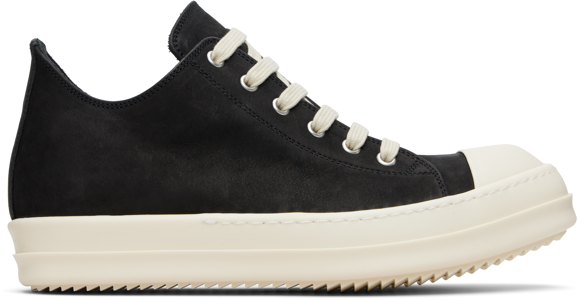 Rick Owens Black Concordians Low Sneaks Sneakers In Black