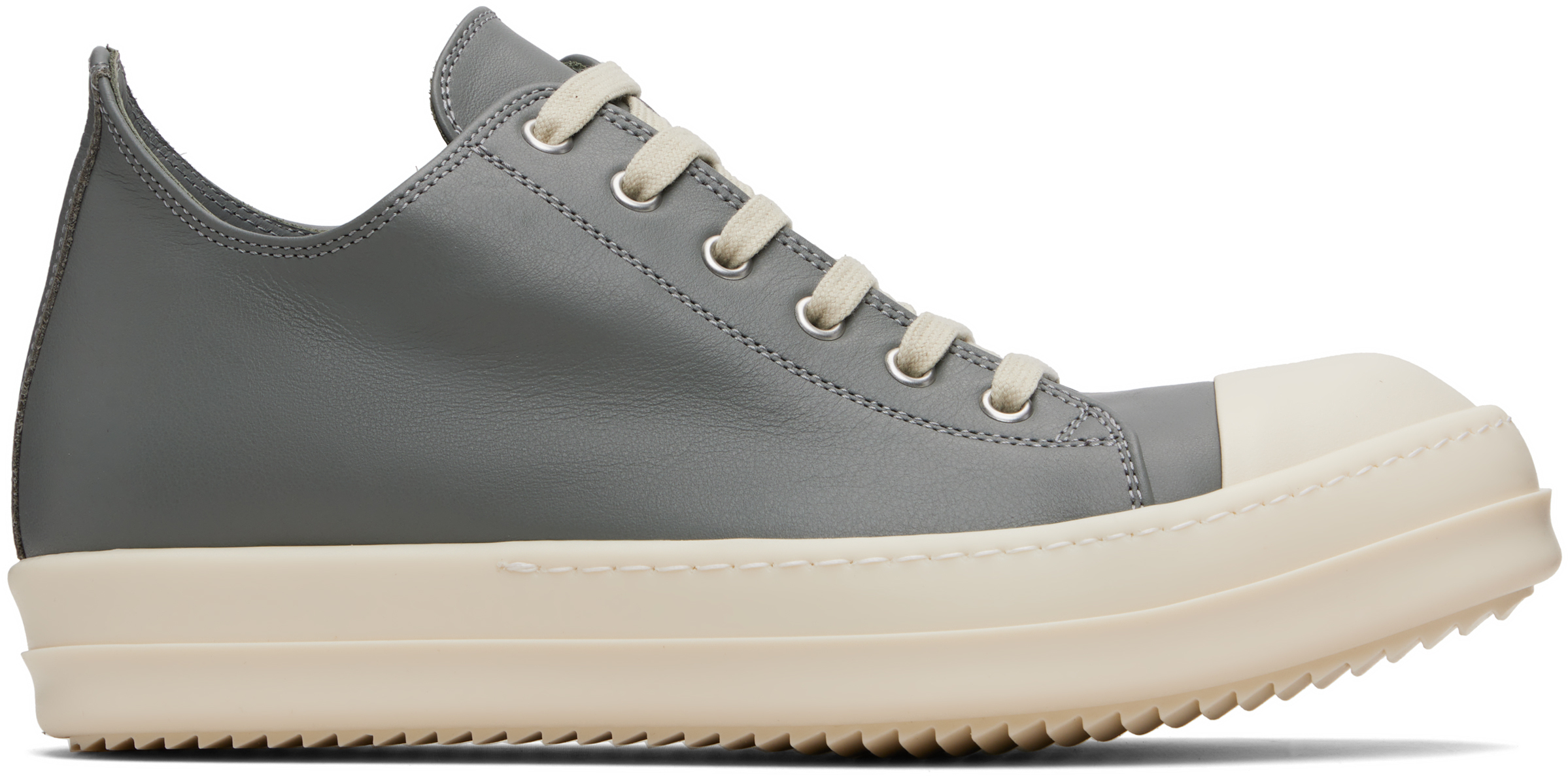 Gray Concordians Low Sneaks Sneakers by Rick Owens on Sale