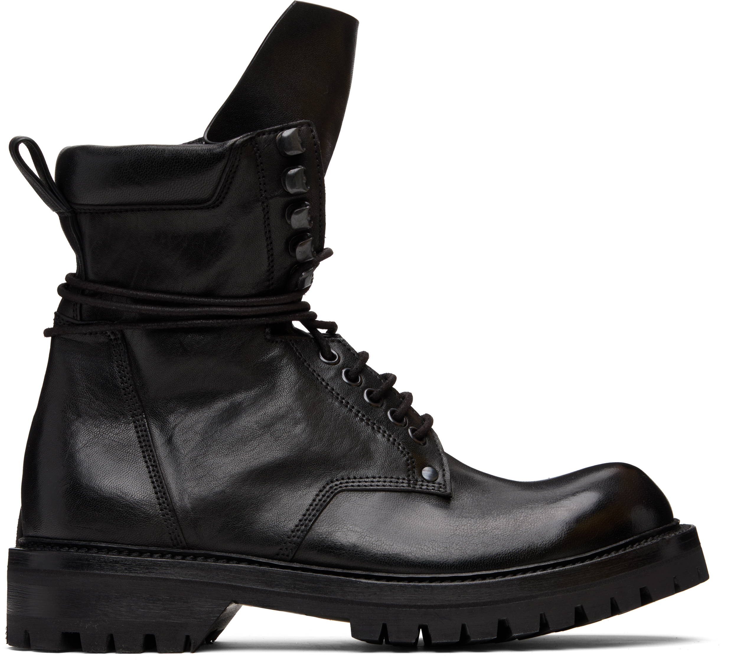 Rick Owens Black Concordians Army Low Boots In Black