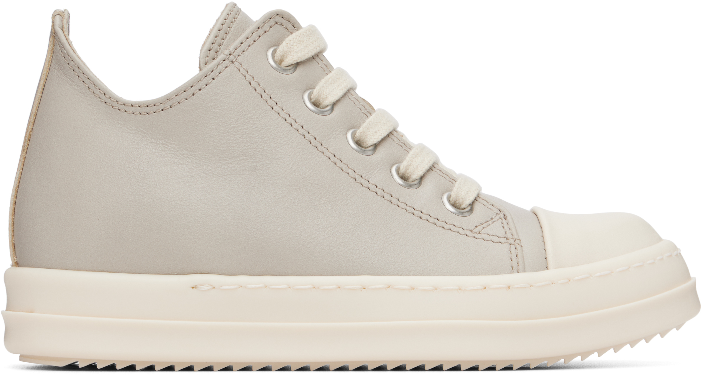 Rick Owens Kids Off-white Low Sneaks Sneakers In Gray