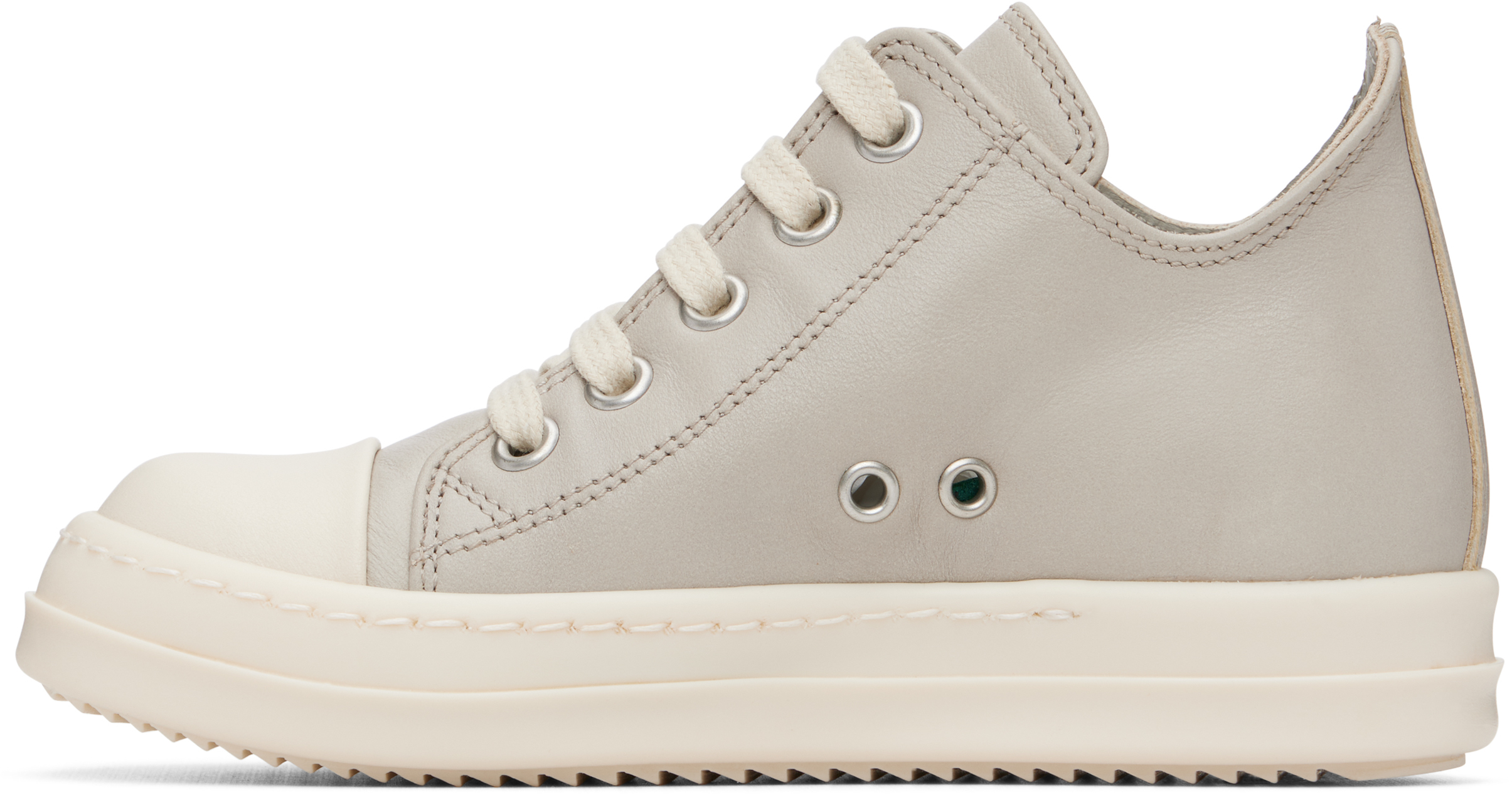 Rick Owens Kids Off-white Low Sneaks Sneakers In Gray