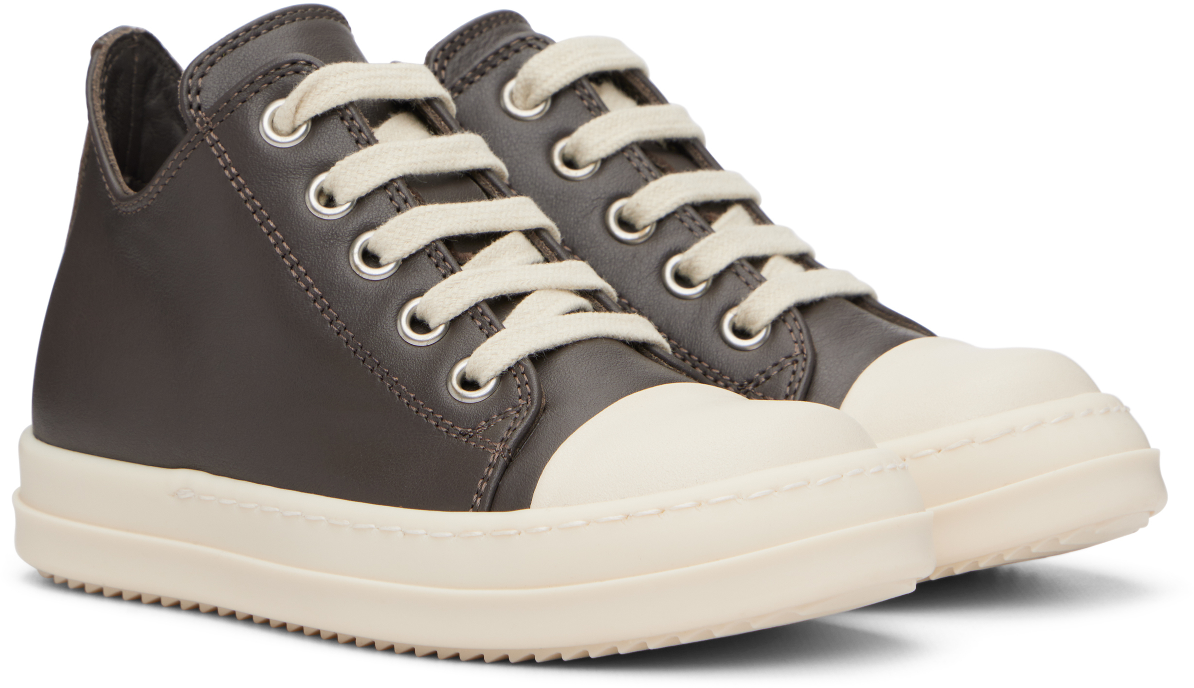 Rick Owens Kids Gray Low Sneaks Sneakers In Black