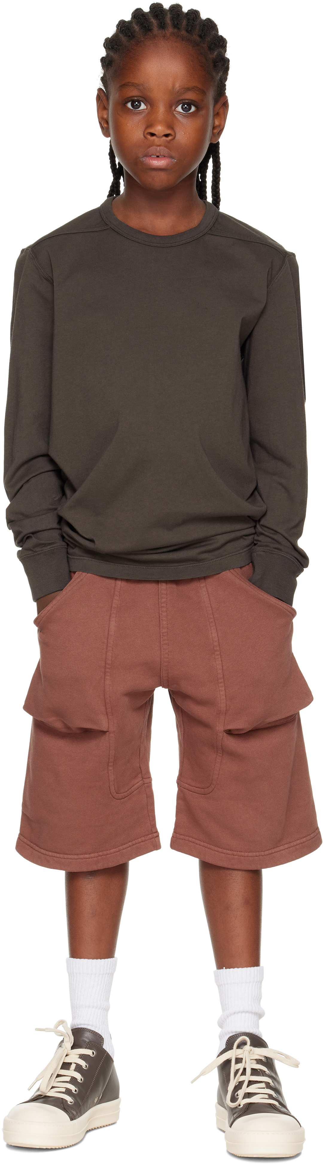 Rick Owens Kids Gray Low Sneaks Sneakers In Black