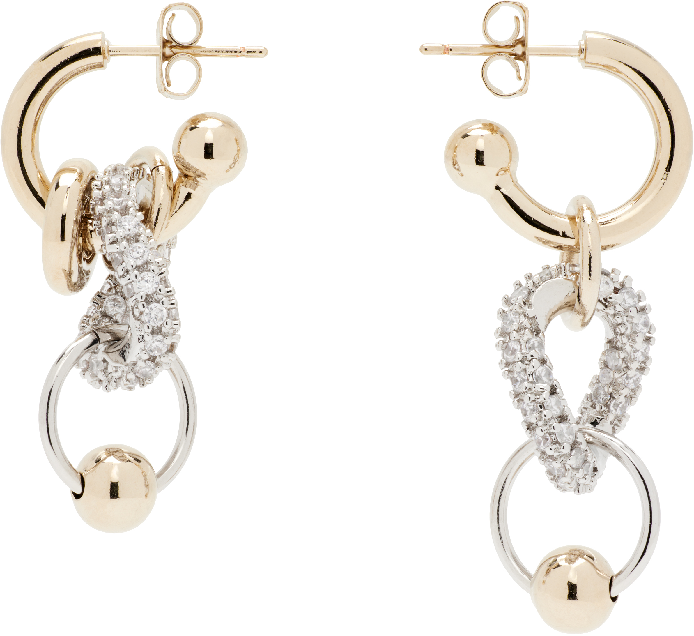 Justine Clenquet Lexie Earrings In Gold
