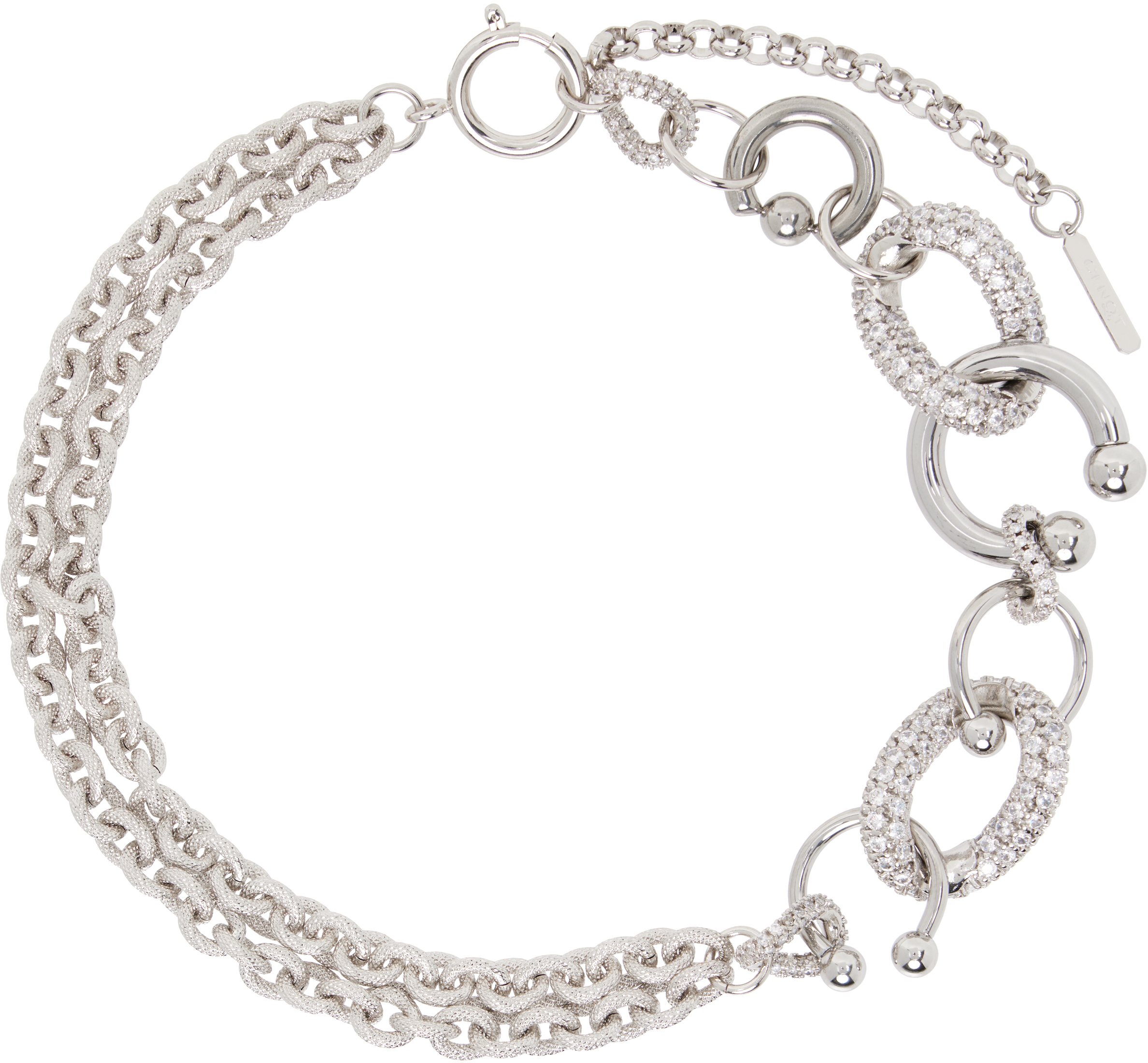 Justine Clenquet Dolly Crystal Choker In Silver