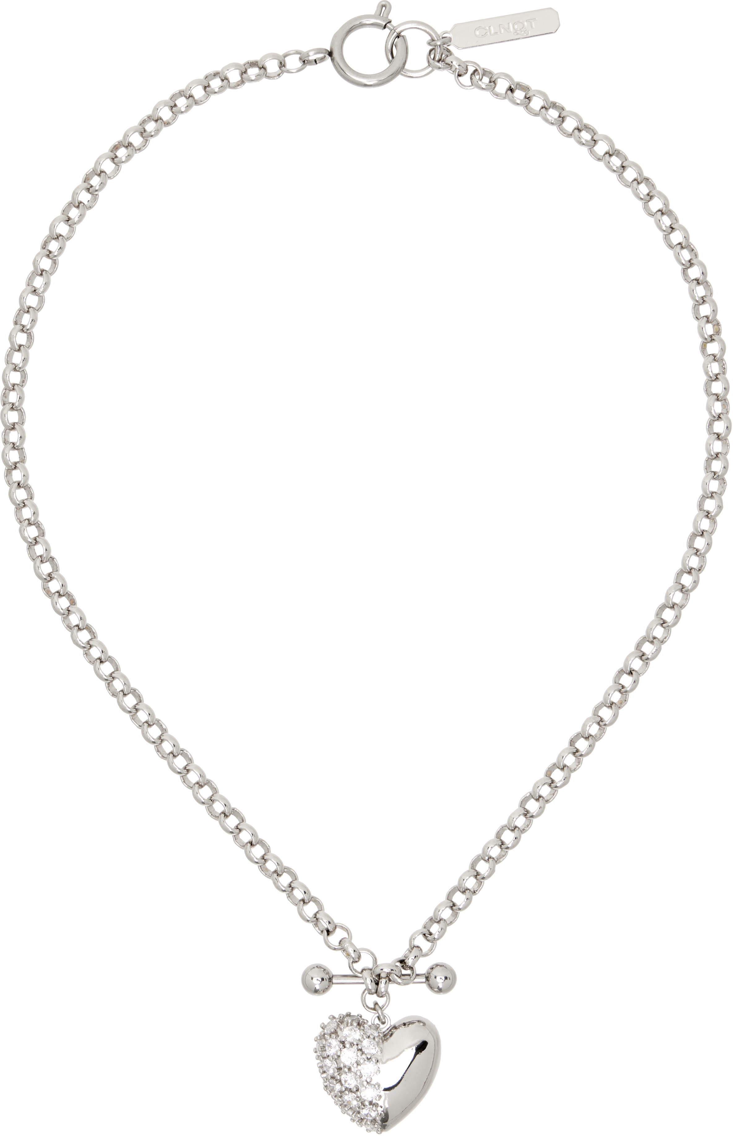 アクセサリー JUSTINE CLENQUET JINN NECKLACE Justine Clenquet Jinn Necklace - Palladium – Kith