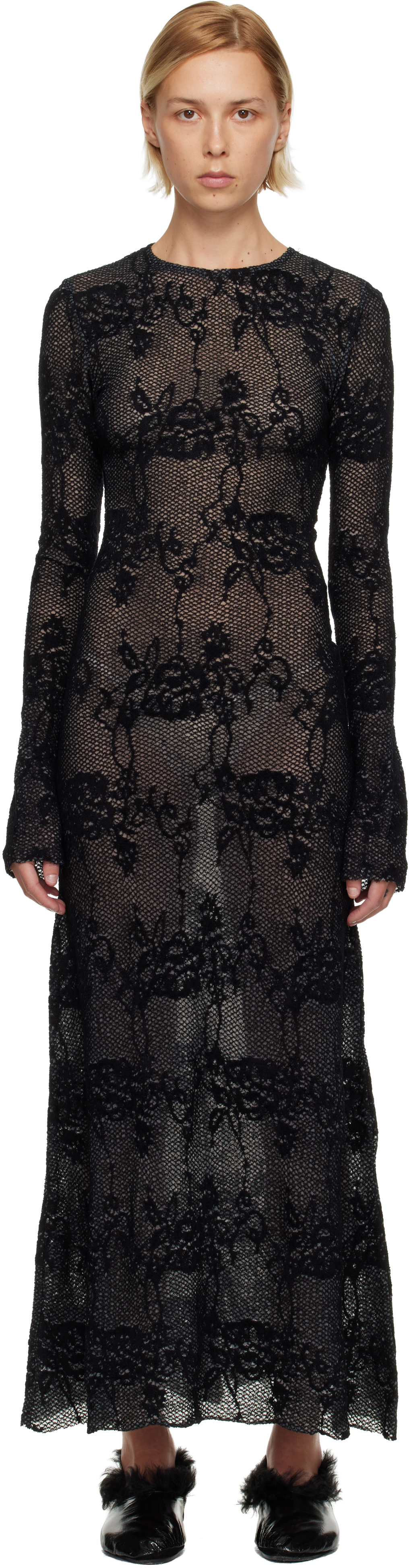 Collina Strada Black Yuri Midi Dress