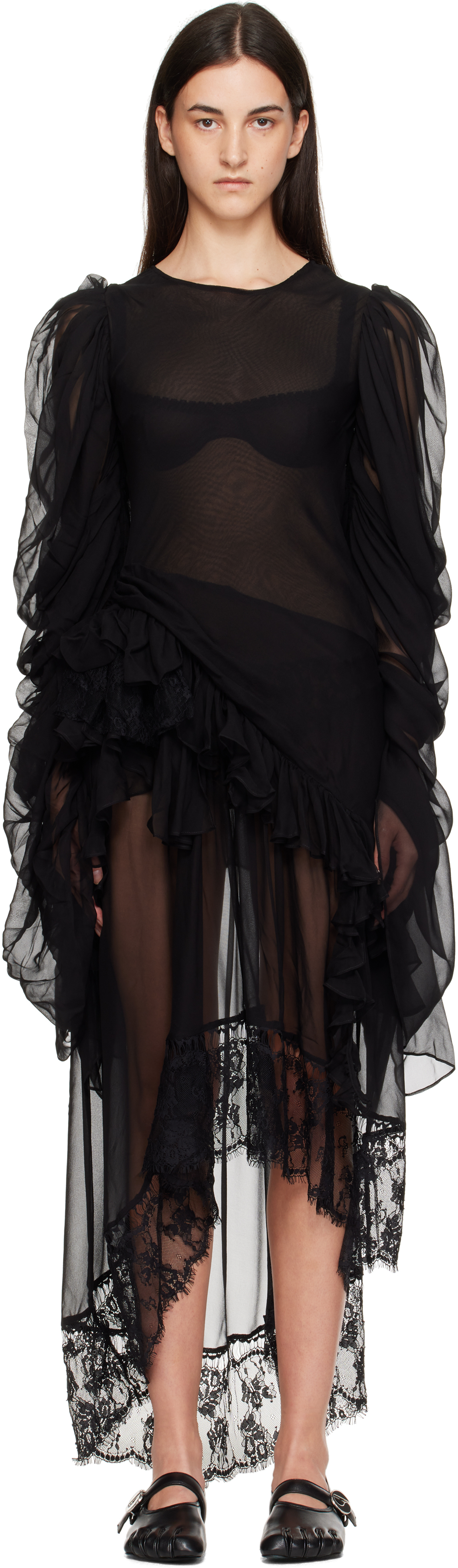 Black Simone Angelica Maxi Dress