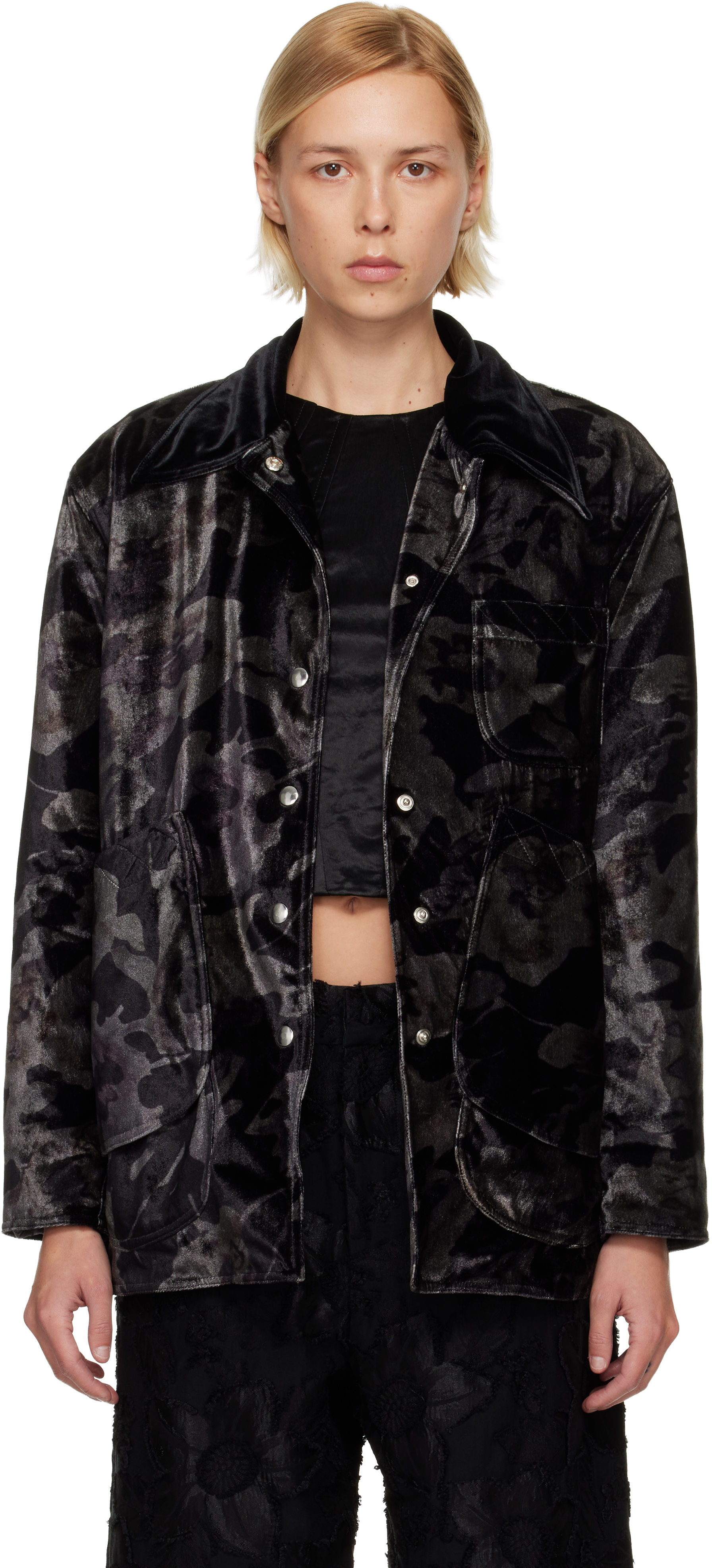 Collina Strada Black & Gray Stable Jacket In Multi