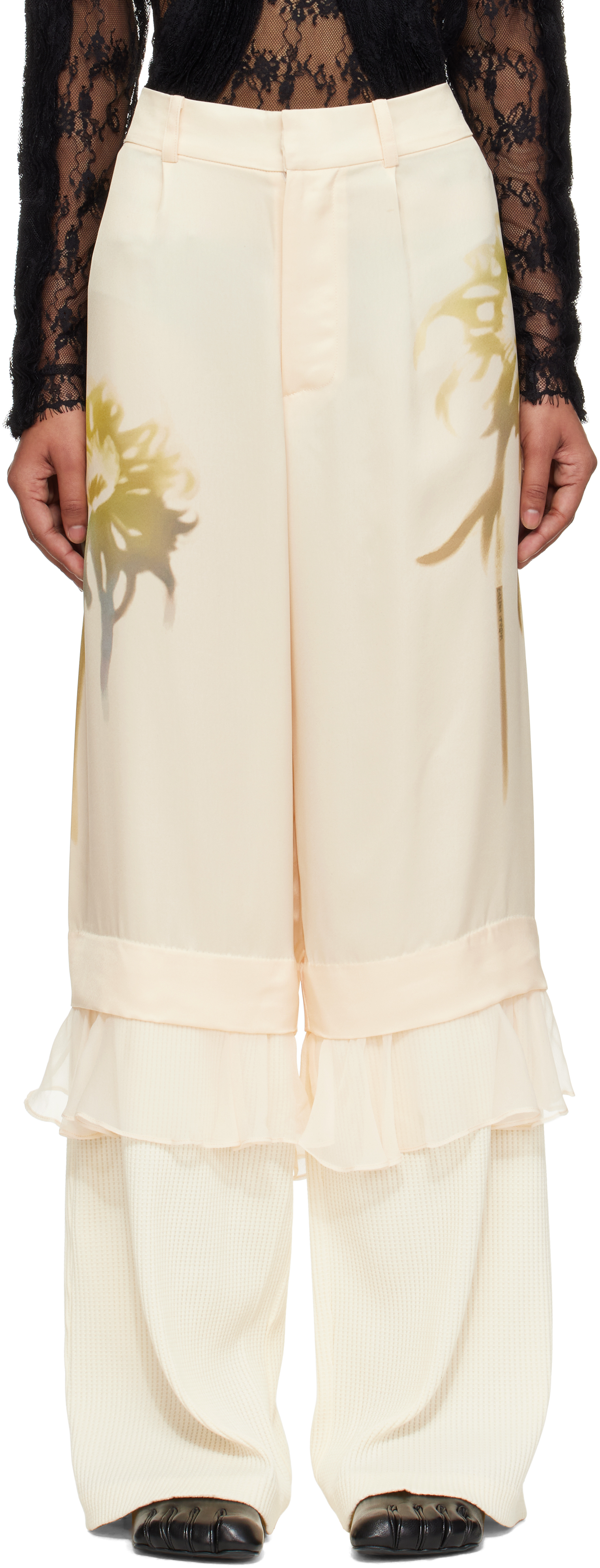 Beige Geranium Trousers
