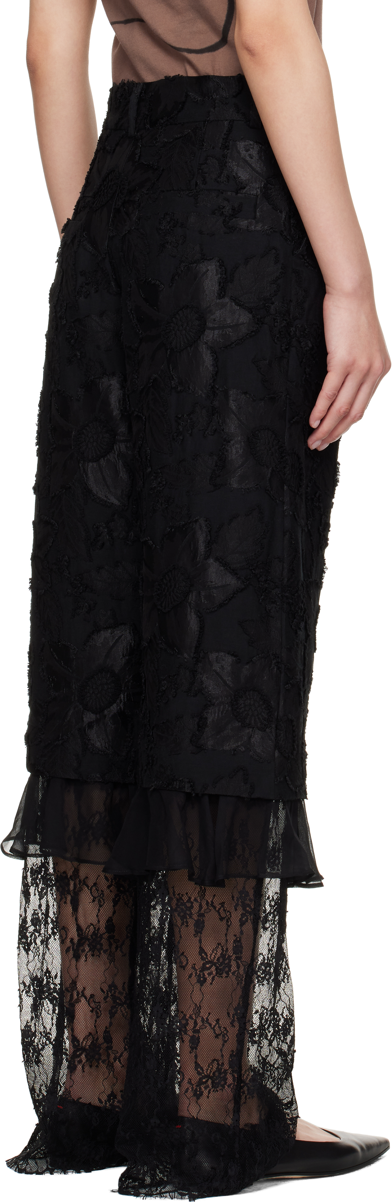 Collina Strada Black Geranium Trousers In Black