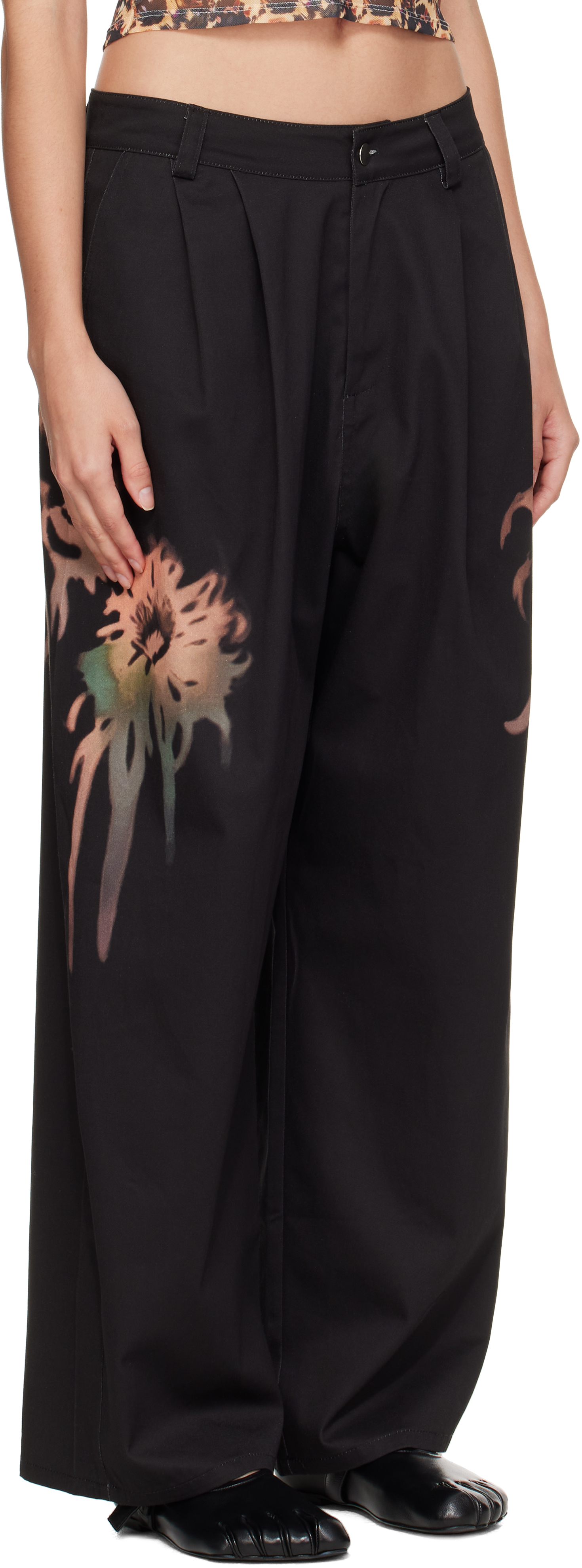 Collina Strada Black Catchfly Trousers In Pink