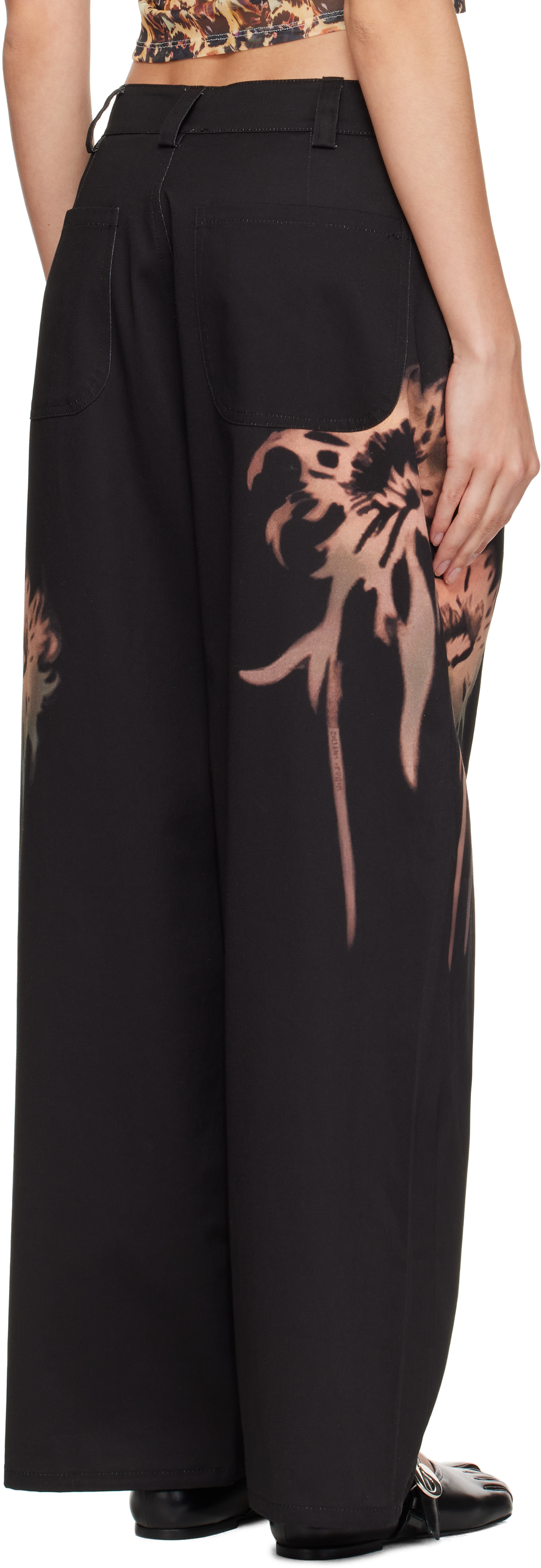 Collina Strada Black Catchfly Trousers In Pink
