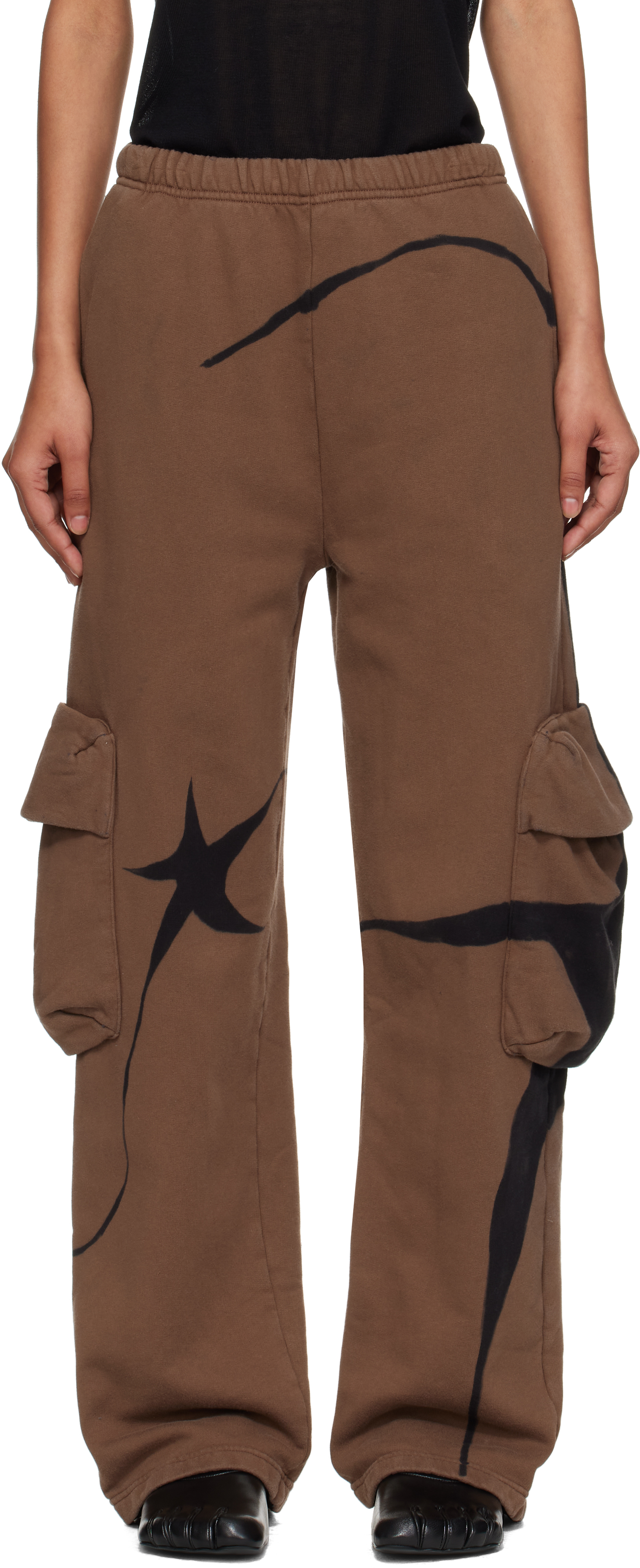 Khaki Straight-Leg Cargo Pants