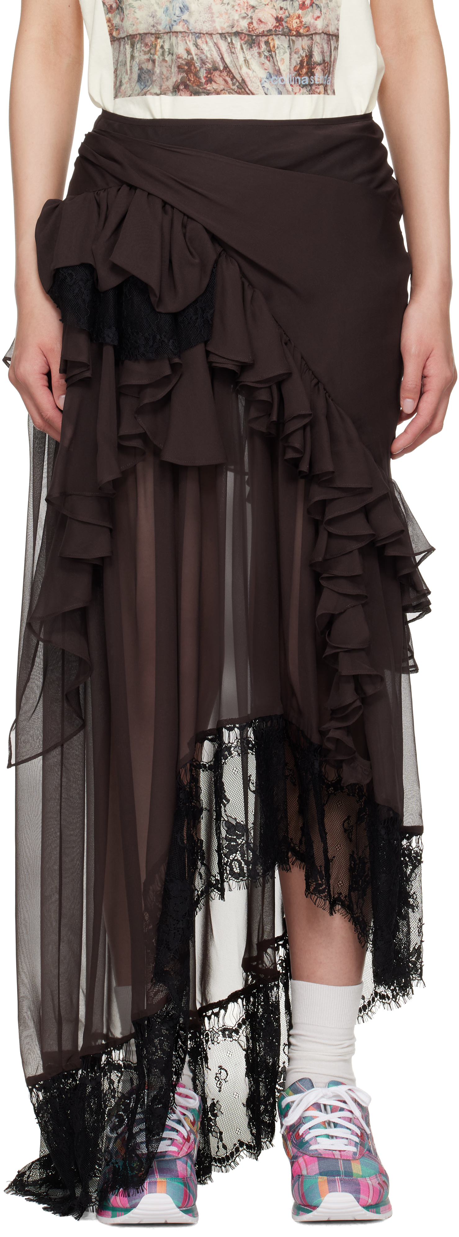 Burgundy Angelica Maxi Skirt