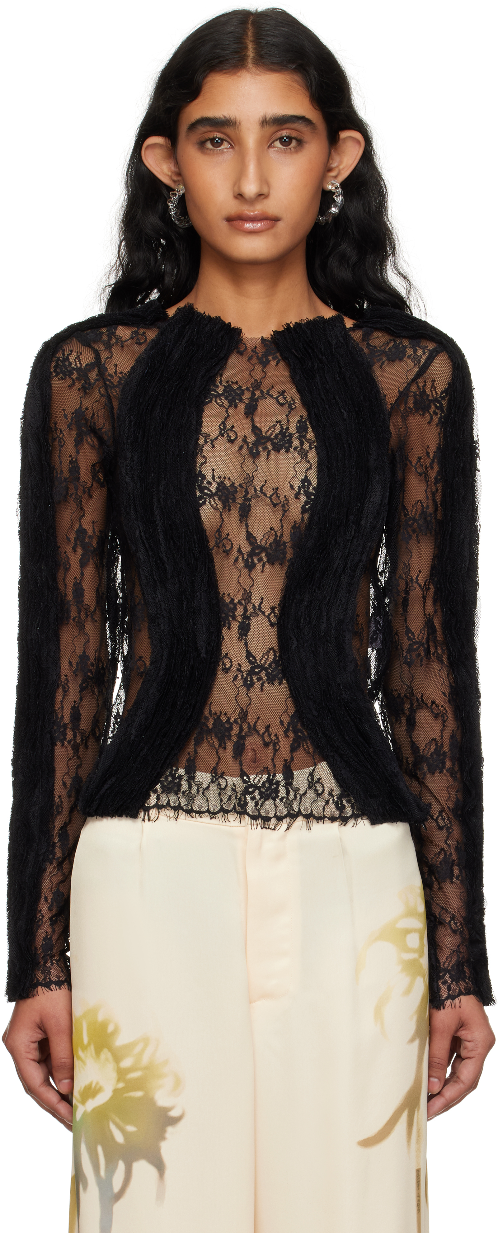 Black Wavy Dandelion Top