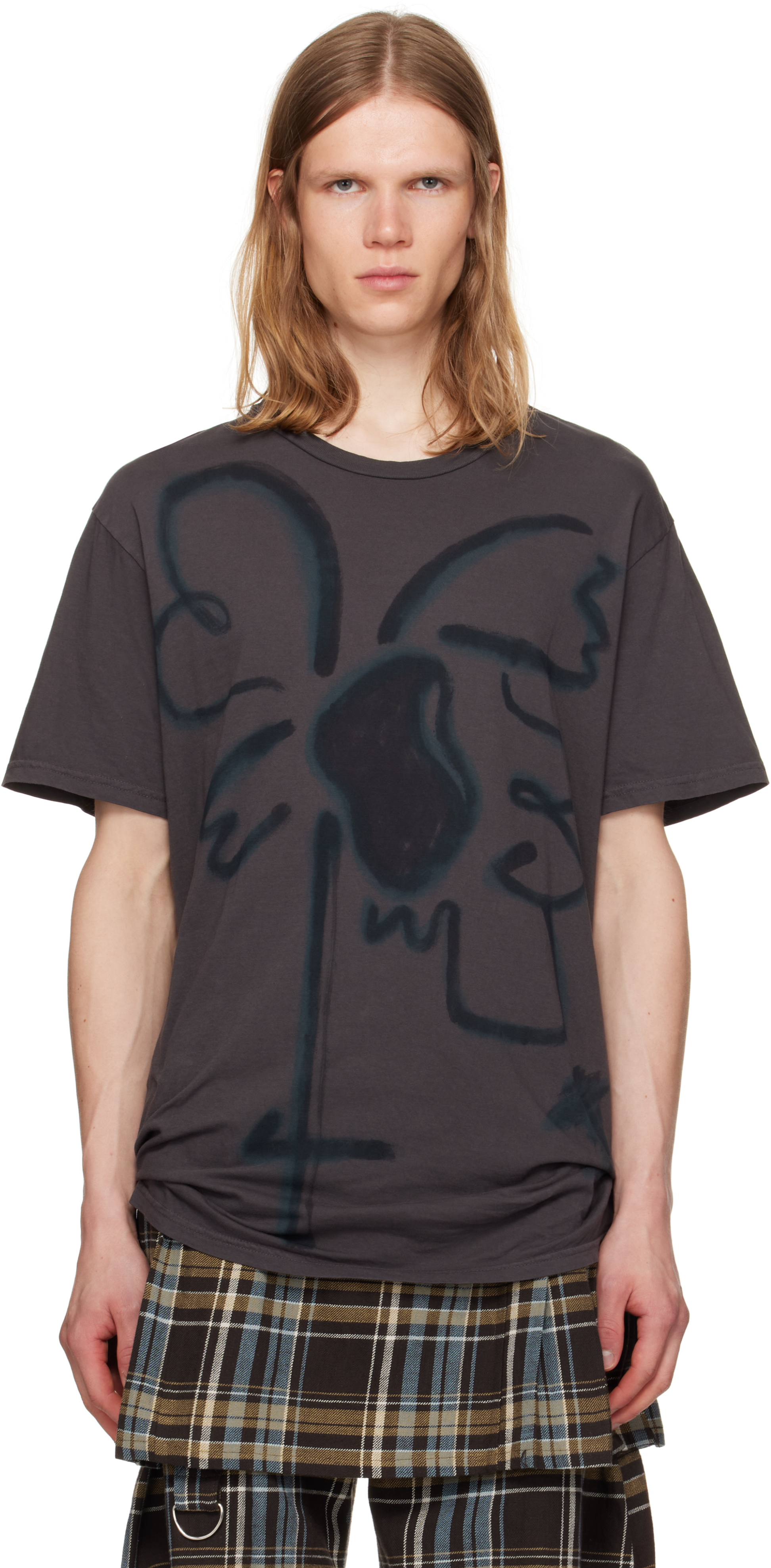 Collina Strada＞＞＞クルーネック クロップド T シャツ FOLLOWIN tシャツ マフラーSETベーシッククロップドTシャツ