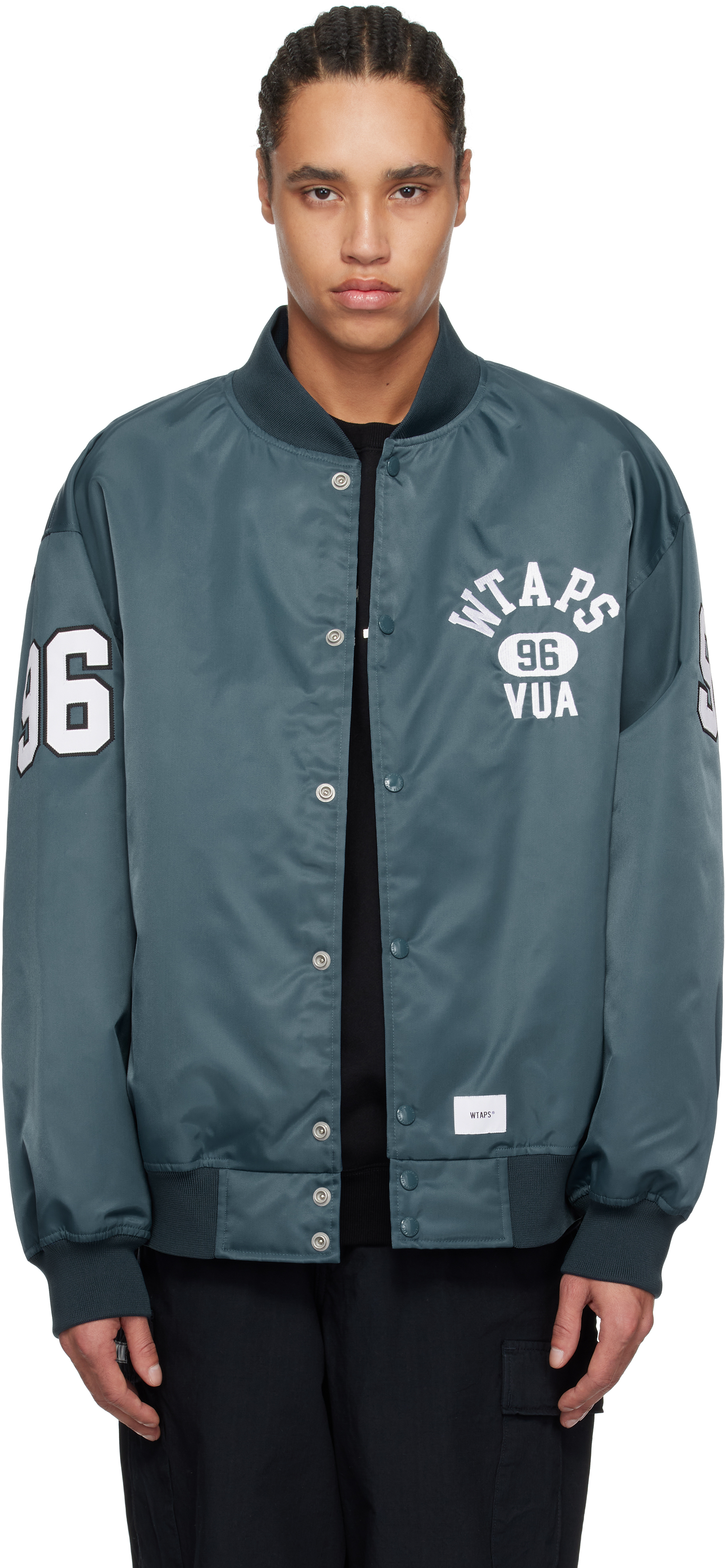 WTAPS: ブルー Team ナイロン ジャケット | SSENSE 日本