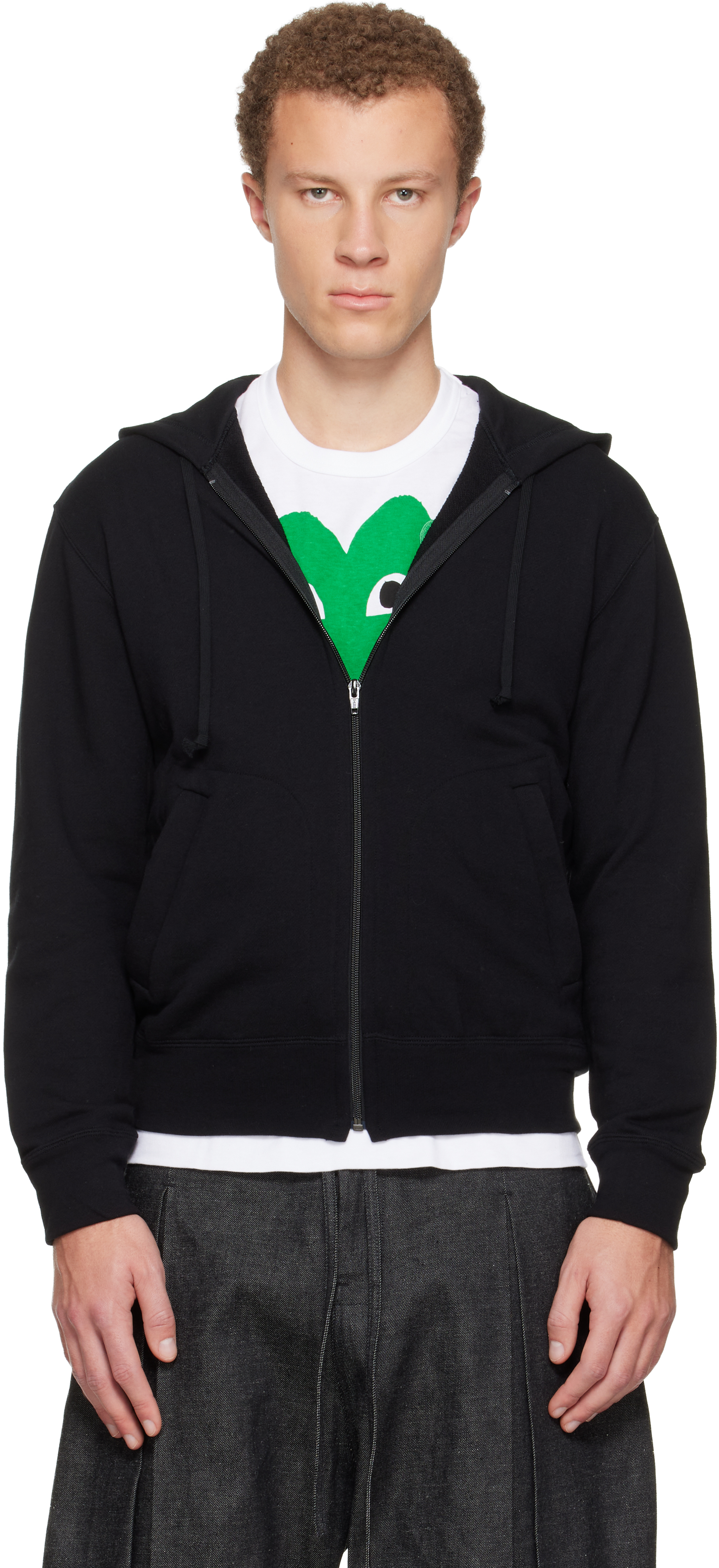 ■未使用品■2025SS■COMME des GARCONS コムデギャルソン Hoodie Top フーディートップ カットソー サイズXS AD2024 20260312/RA8291 COMME des GARCONS PLAY Zip Up Hoodie 'Black' AZ-T254-051-1