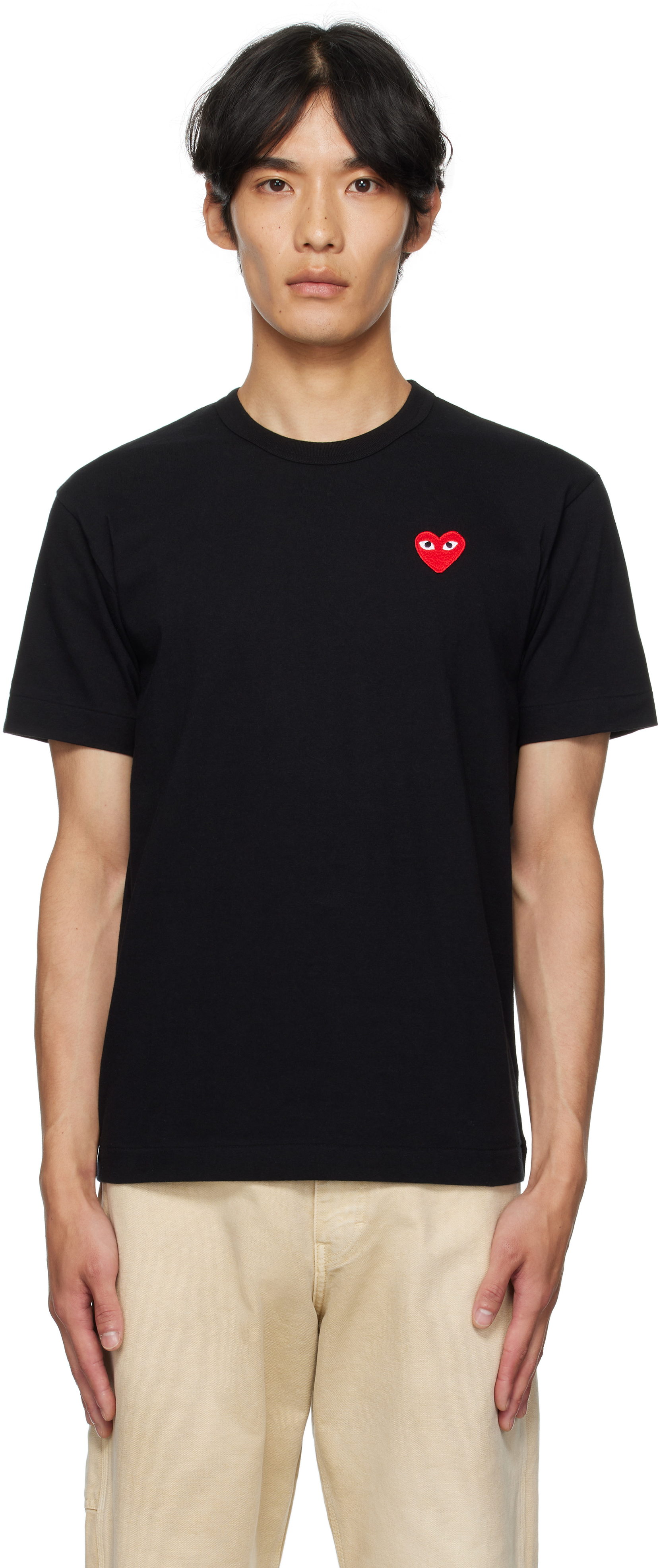 COMME des GARÇONS PLAY Black Heart Patch T-shirt