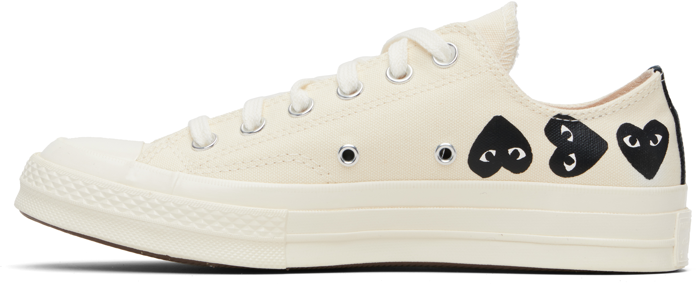 Comme Des Garçons Play Beige Converse Edition Chuck 70 Multi Heart Sneakers In Neutral