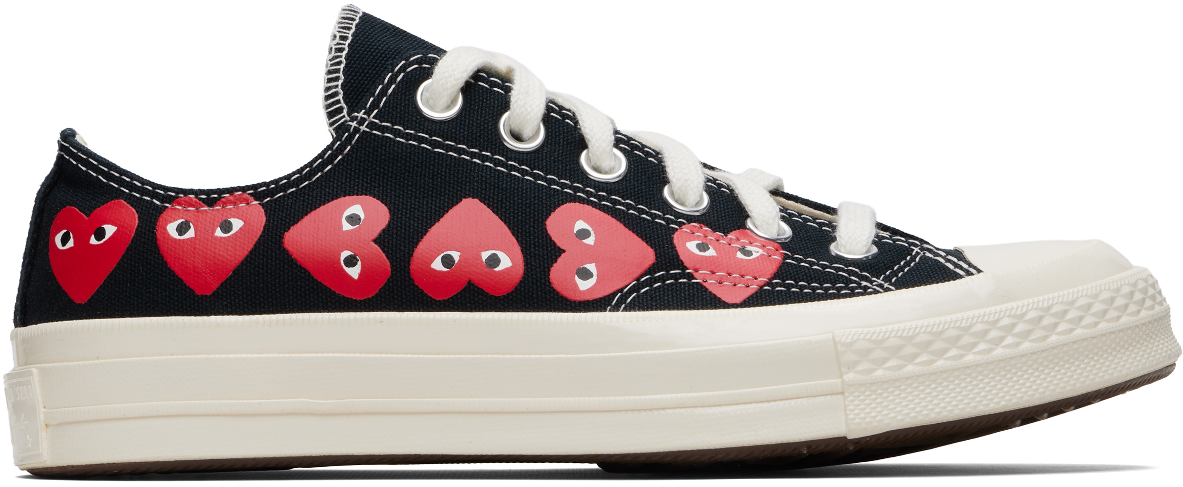 COMME des GARÇONS PLAY: Black Converse Edition Chuck 70 Multi