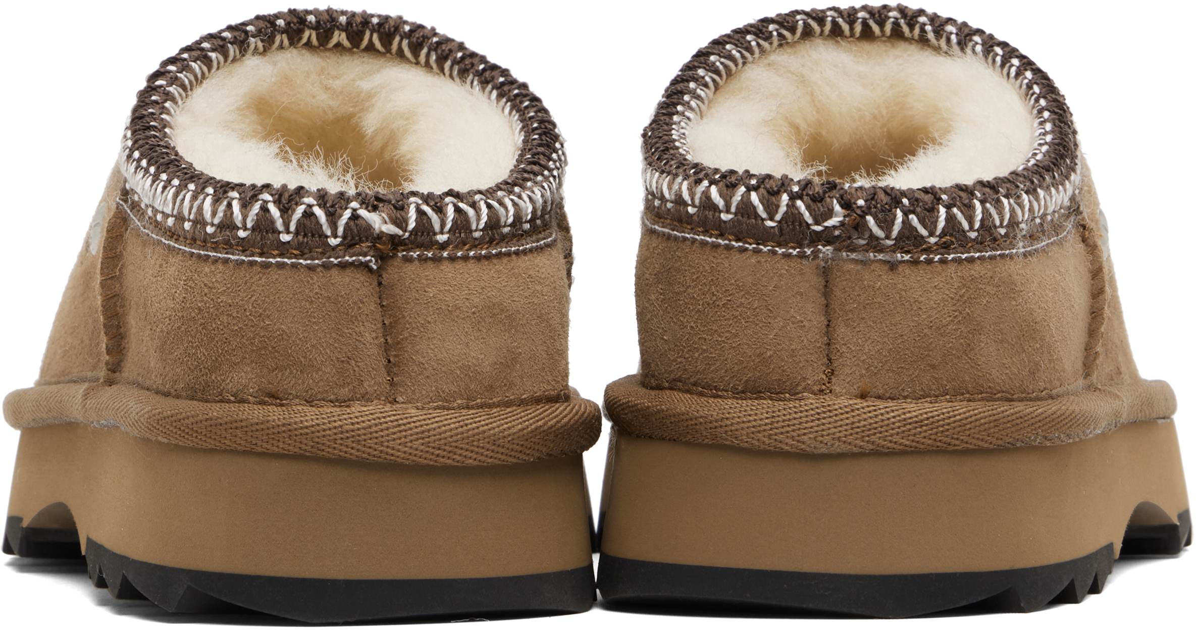 Emu Australia Brown Sharky Scuff Loafers In Brown