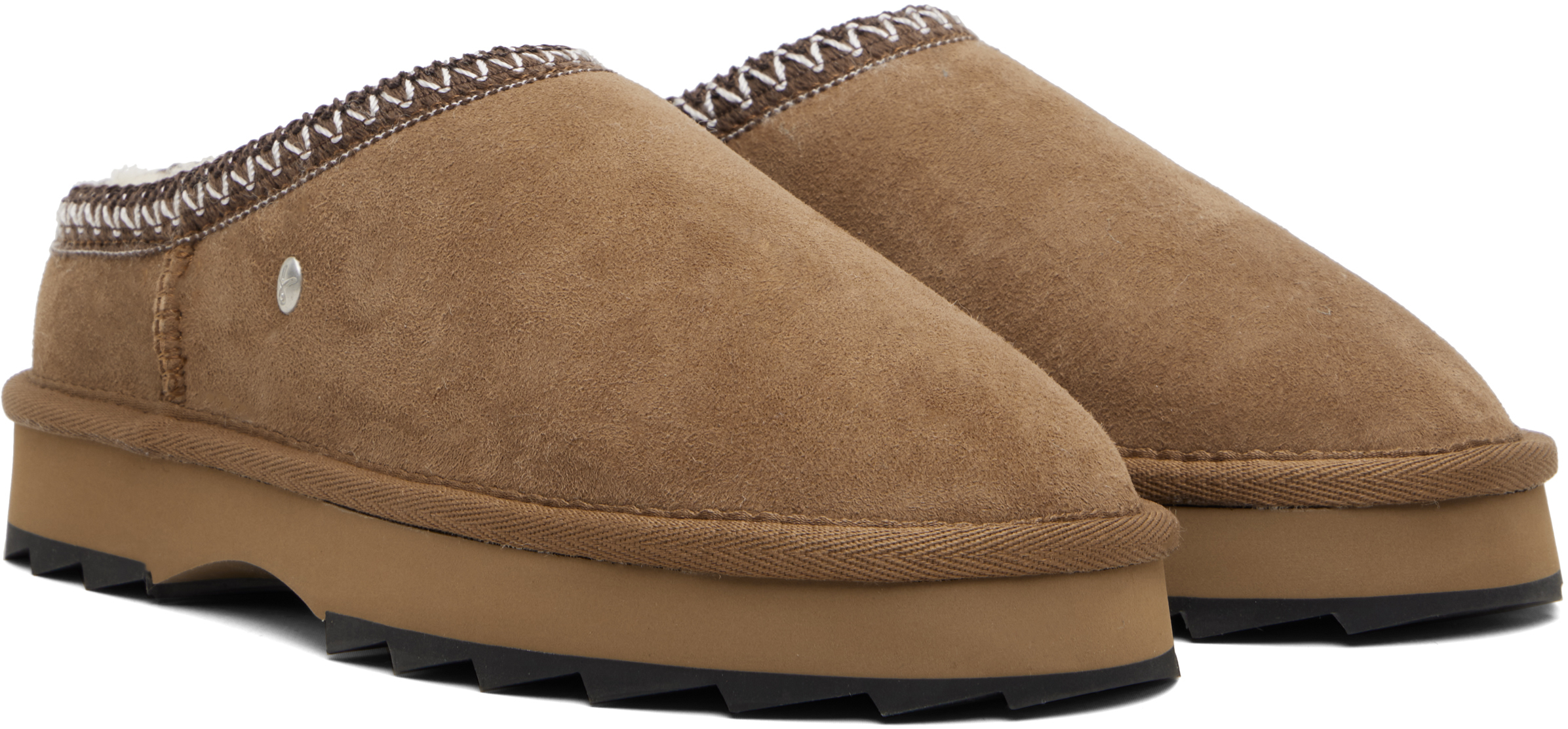 Emu Australia Brown Sharky Scuff Loafers In Brown