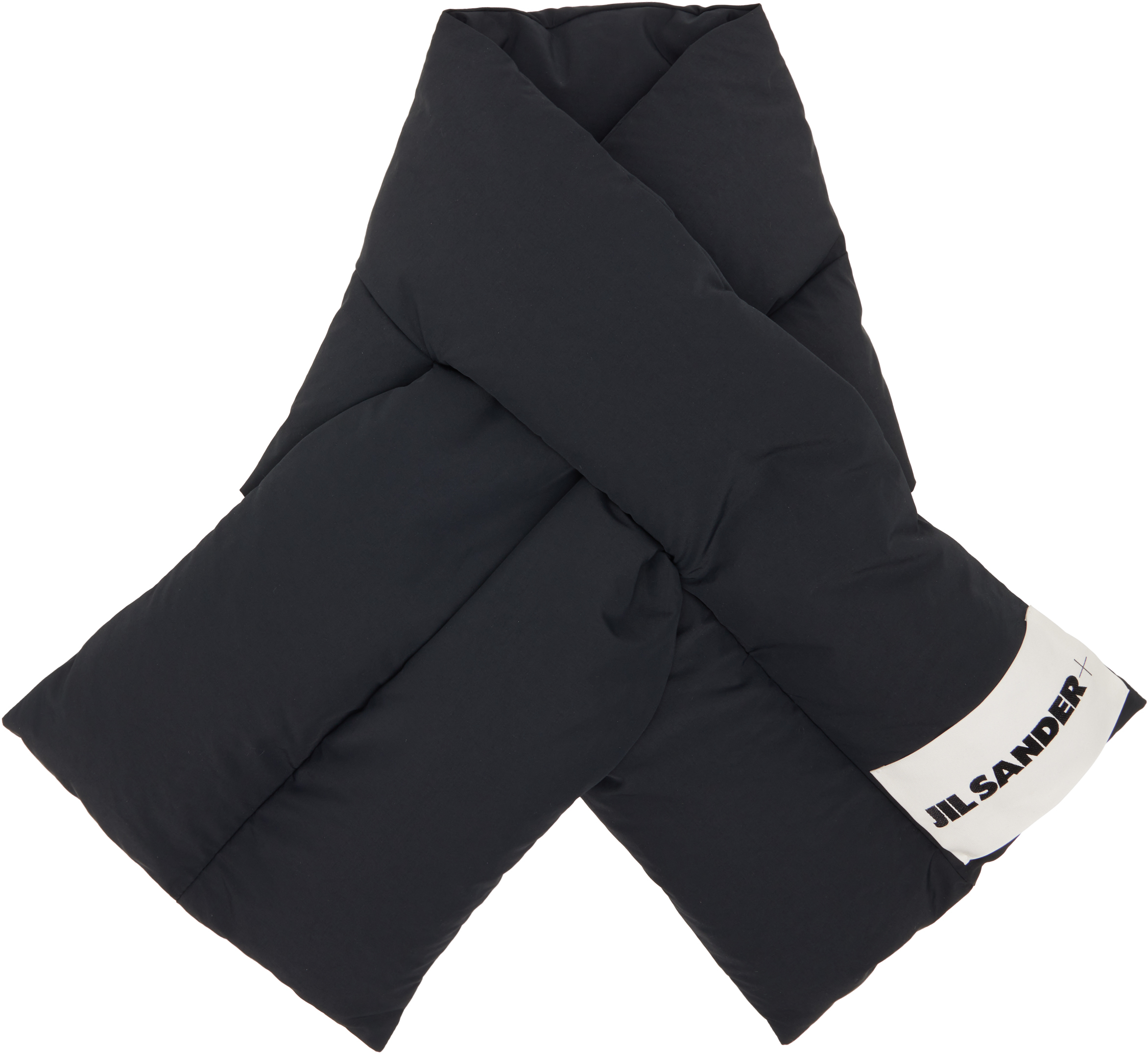 Jil Sander: Black Down Scarf | SSENSE