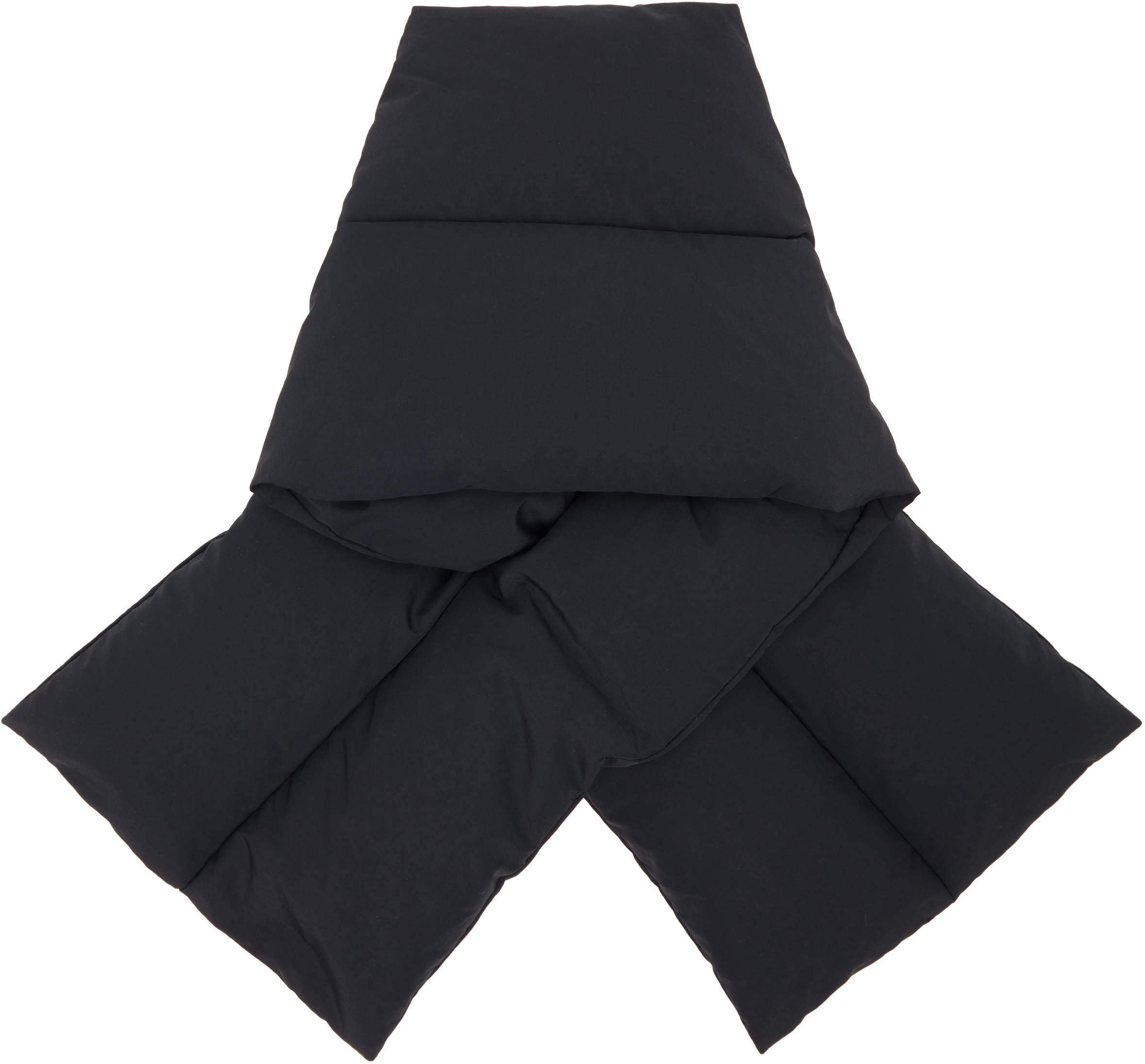 Jil Sander Black Down Scarf In Black