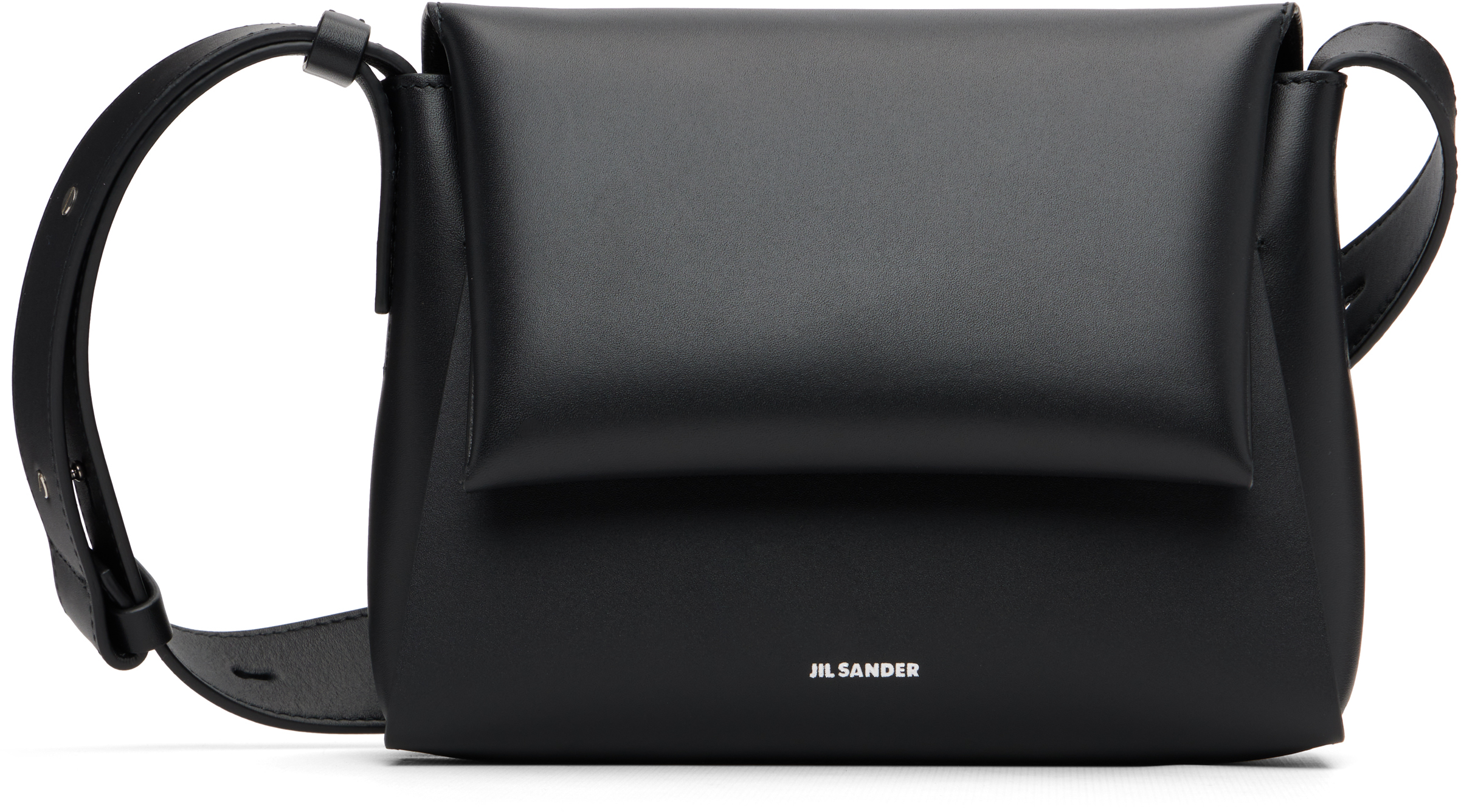 Jil Sander Black Envelope Messenger Mini Bag In Black