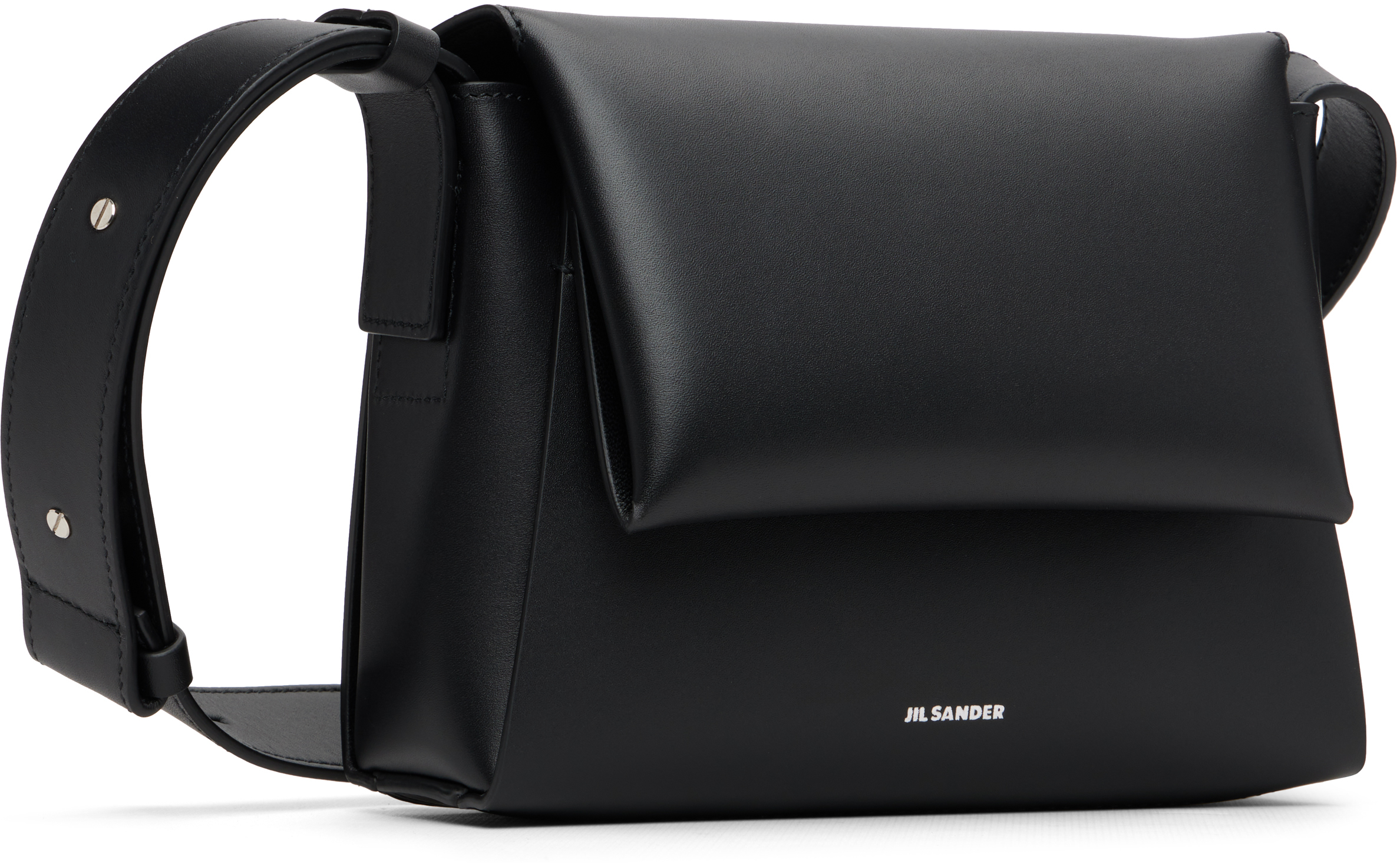 Jil Sander Black Envelope Messenger Mini Bag In Black