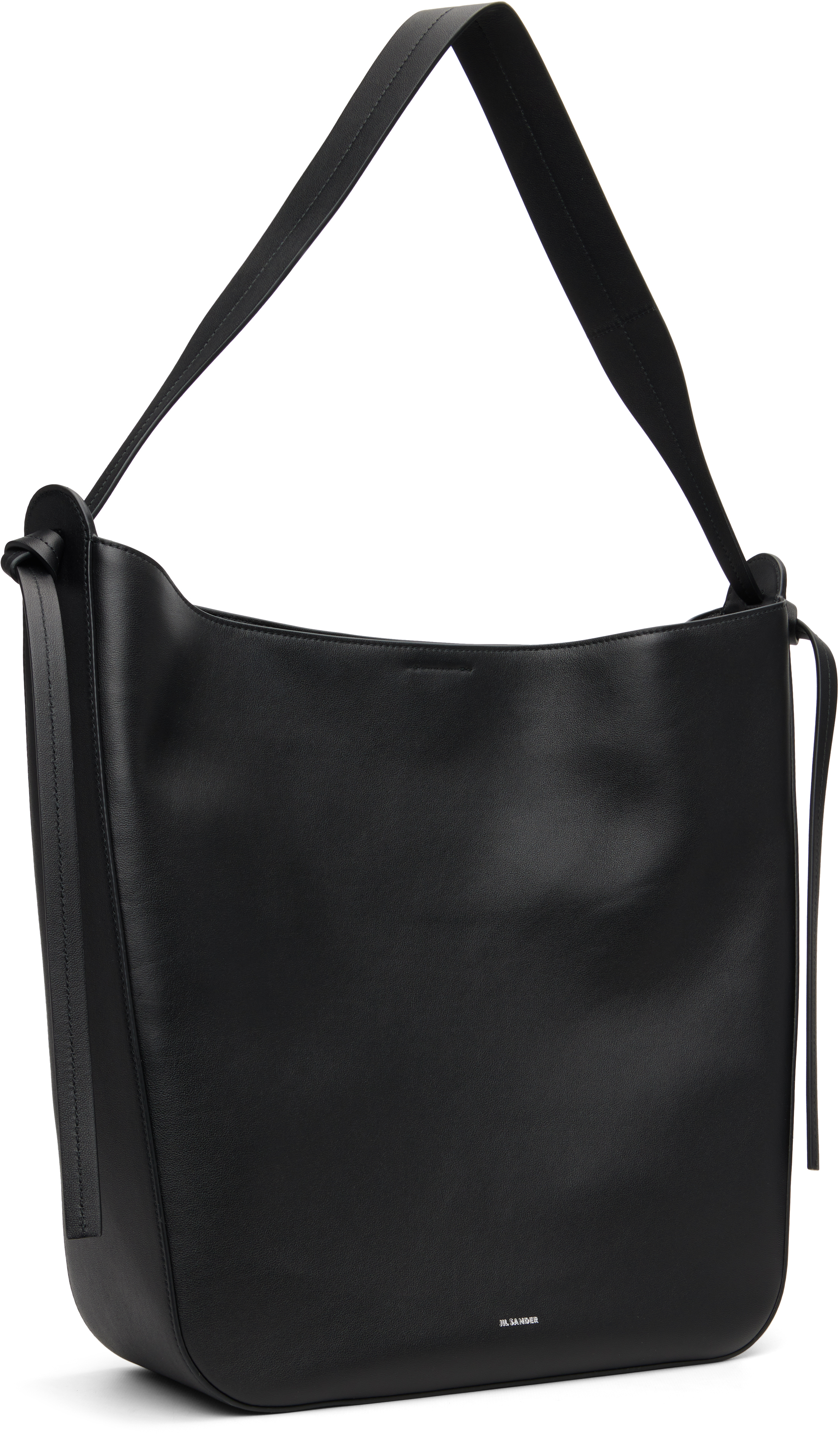 Jil Sander Black Knot Shopper Tote In Black