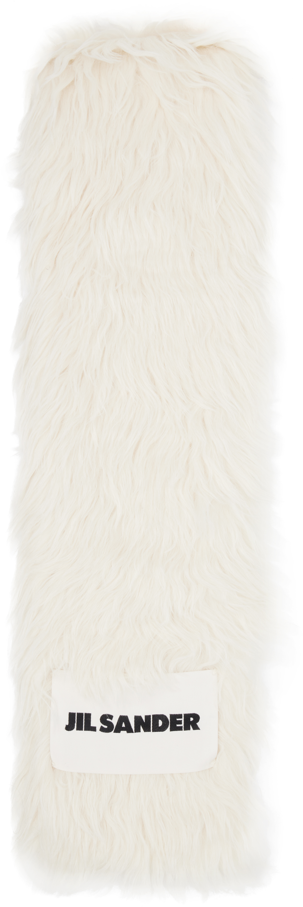 Jil Sander: Off-White Alpaca Scarf | SSENSE