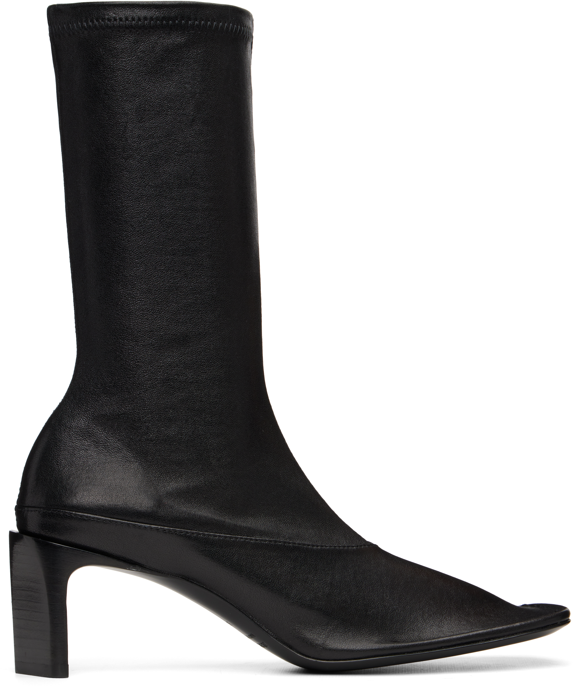 Jil Sander Black Mid-calf Boots In Black
