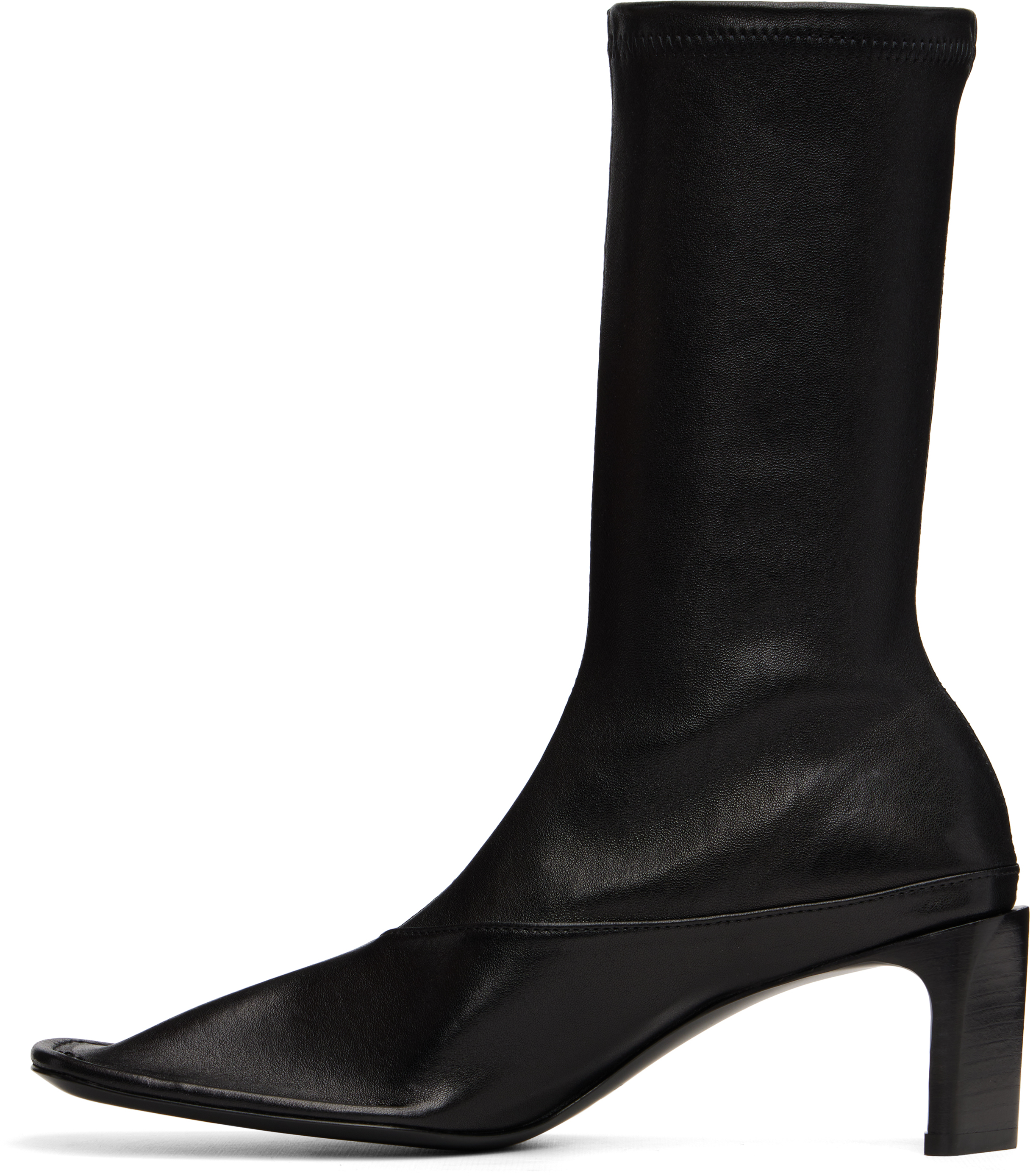 Jil Sander Black Mid-calf Boots In Black