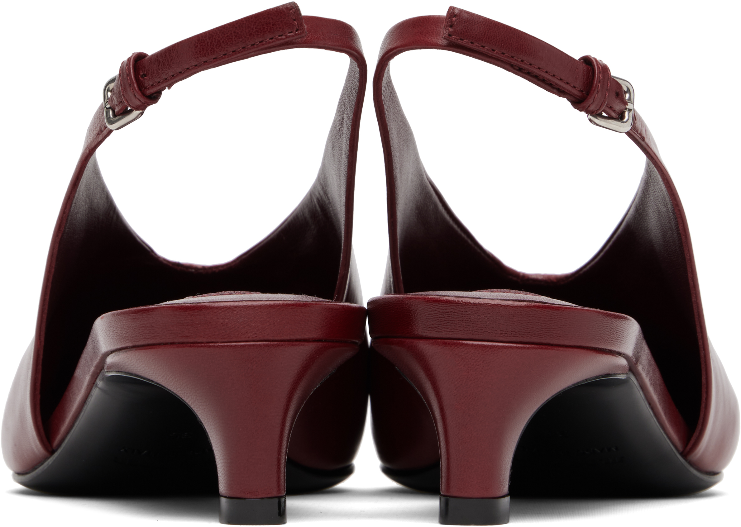 Jil Sander Red Slingback Heels