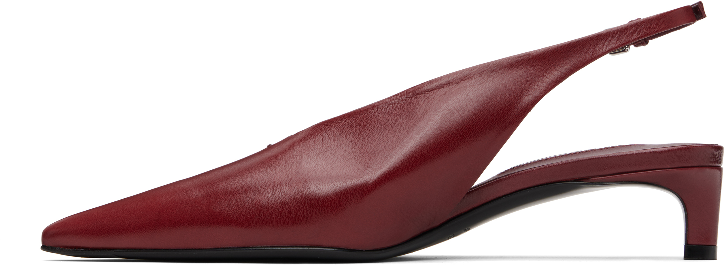 Jil Sander Red Slingback Heels
