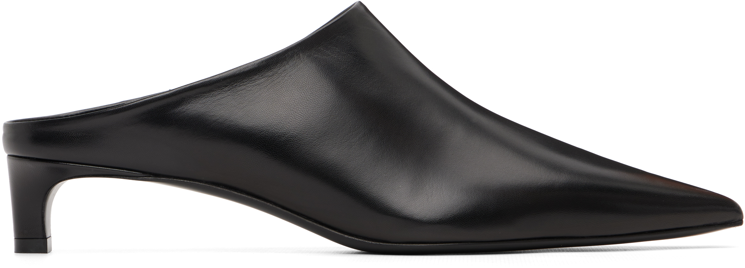 Jil Sander Leather Mules In Black