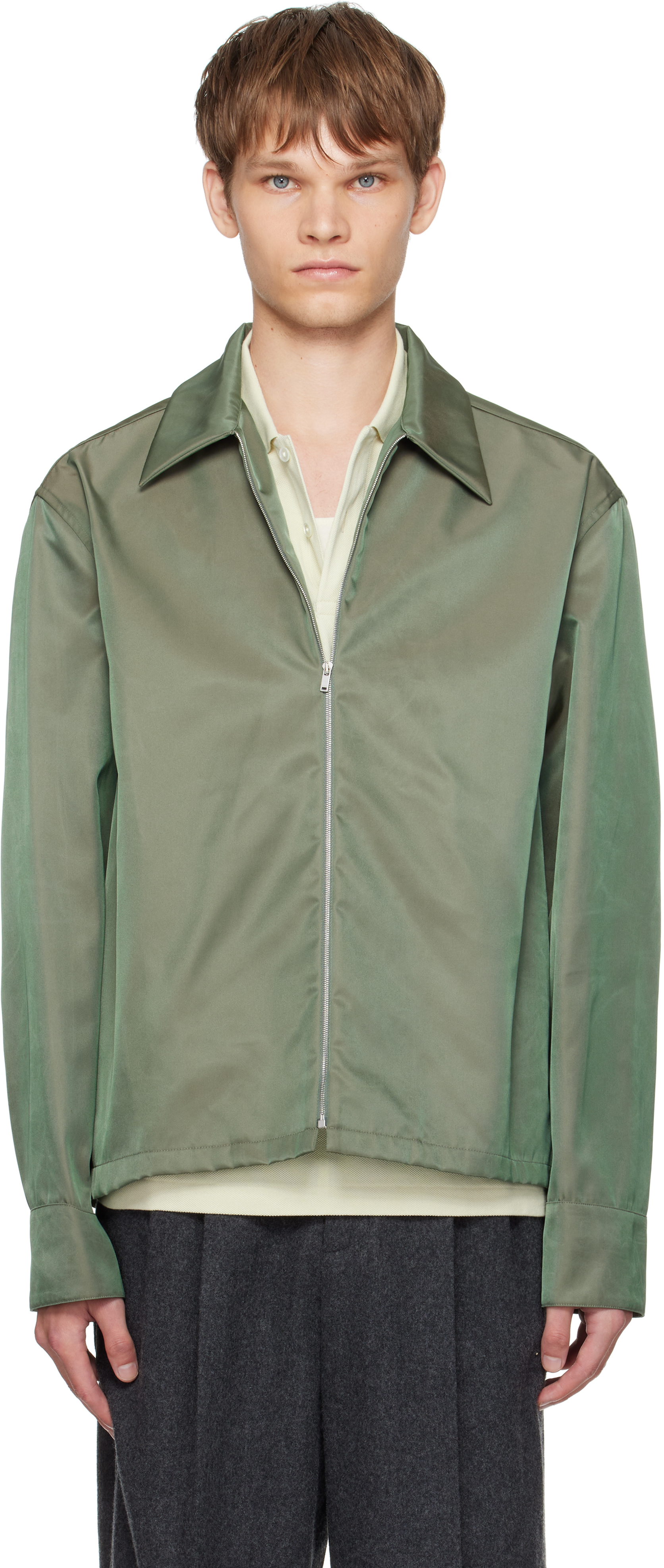 ジャケット・アウター 00s JILSANDER zip check blouson archive JIL SANDER Zip Leather Jacket | endource