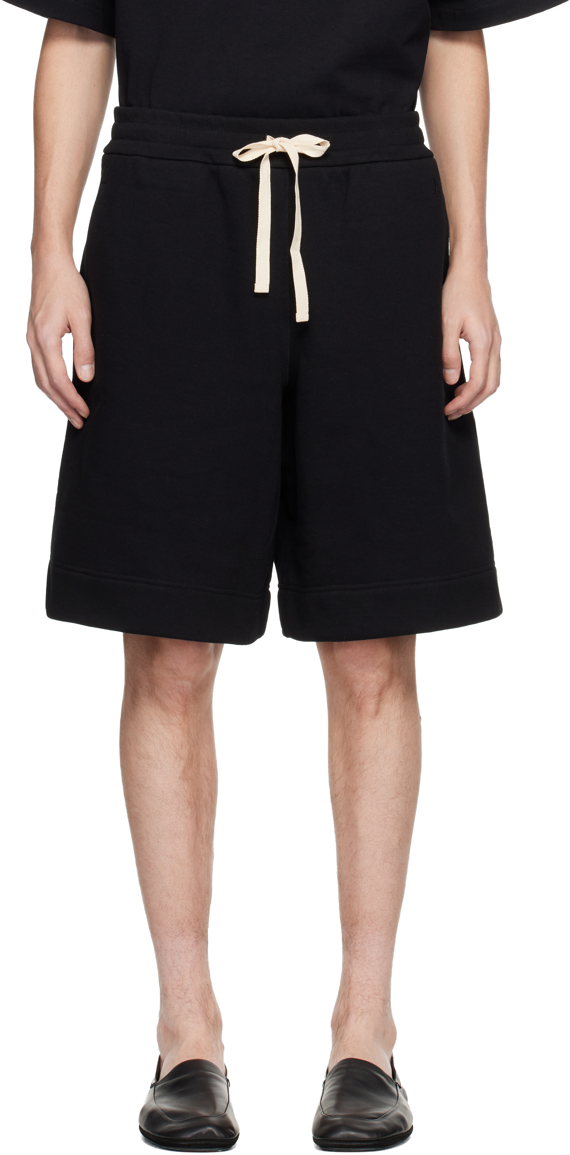 Jil Sander: ブラック Cotton-Terry ショートパンツ | SSENSE 日本 Jil Sander: ブラック Cotton-Terry ショートパンツ | SSENSE 日本