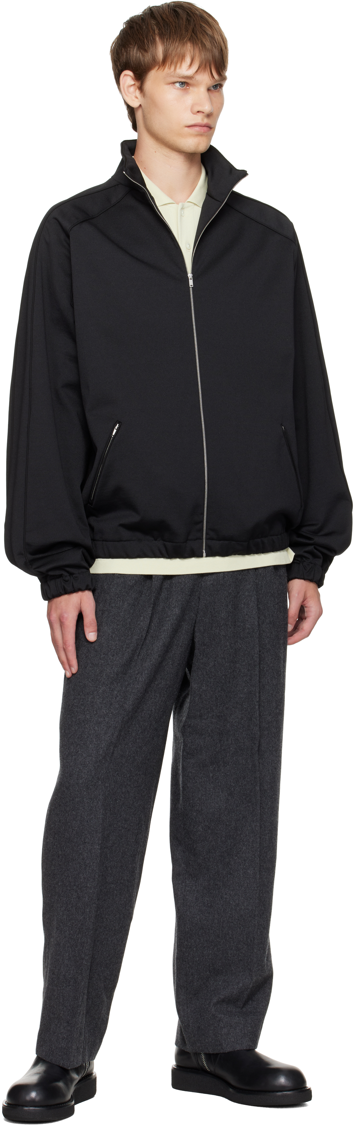 Jil Sander Zip-up Sweatshirt In Black