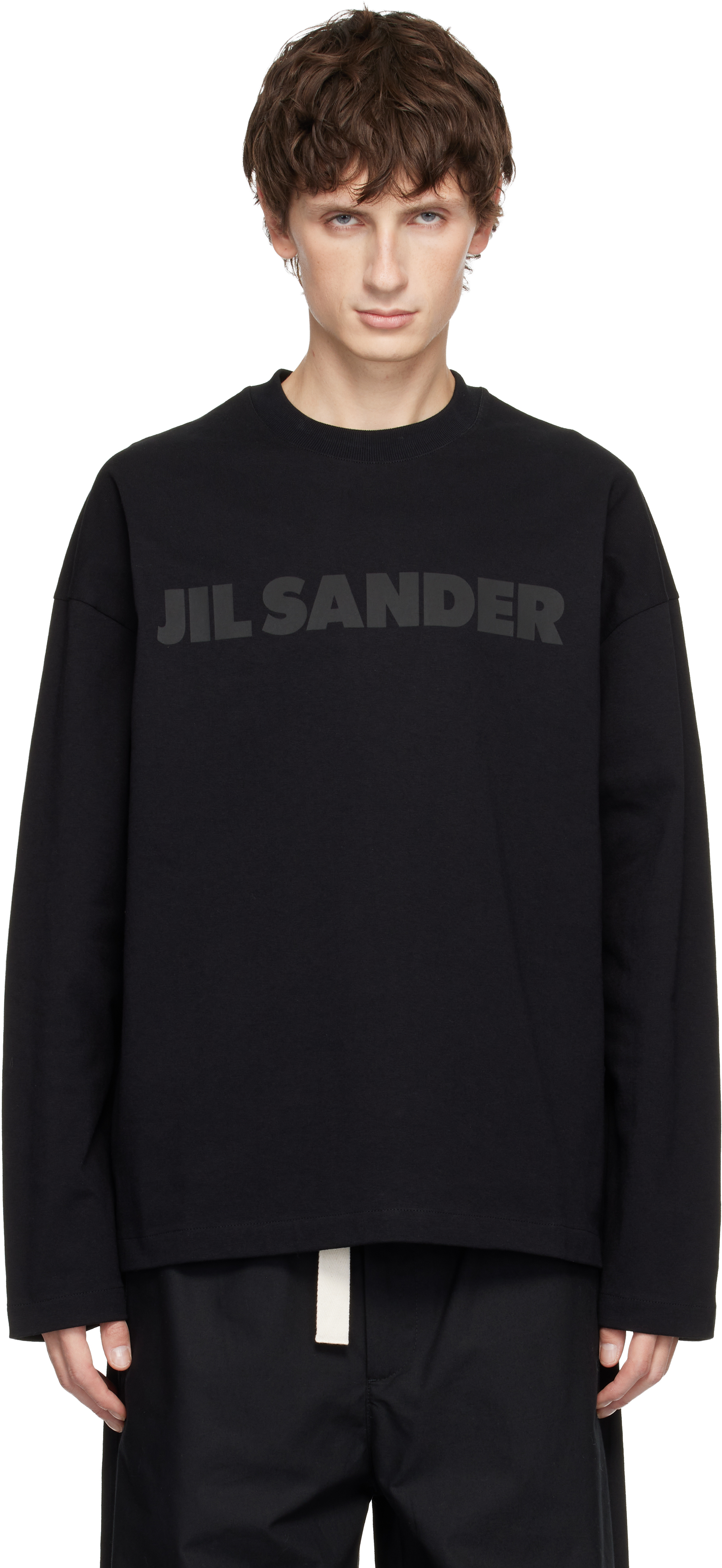 Jil Sander: Black Logo T-shirt | SSENSE