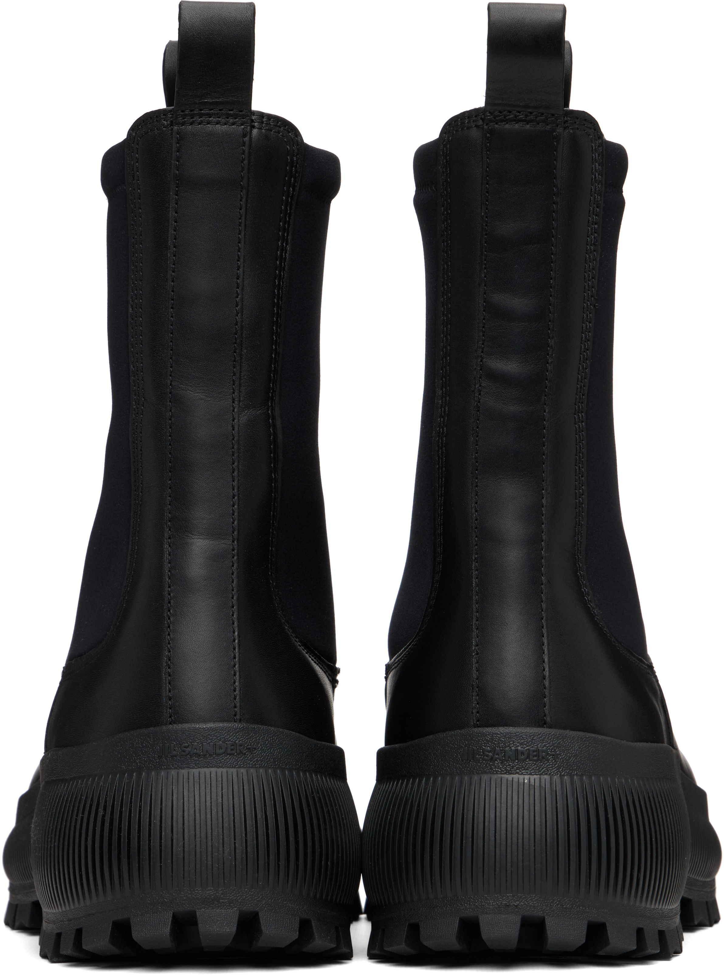 Jil Sander Black Leather Chelsea Boots