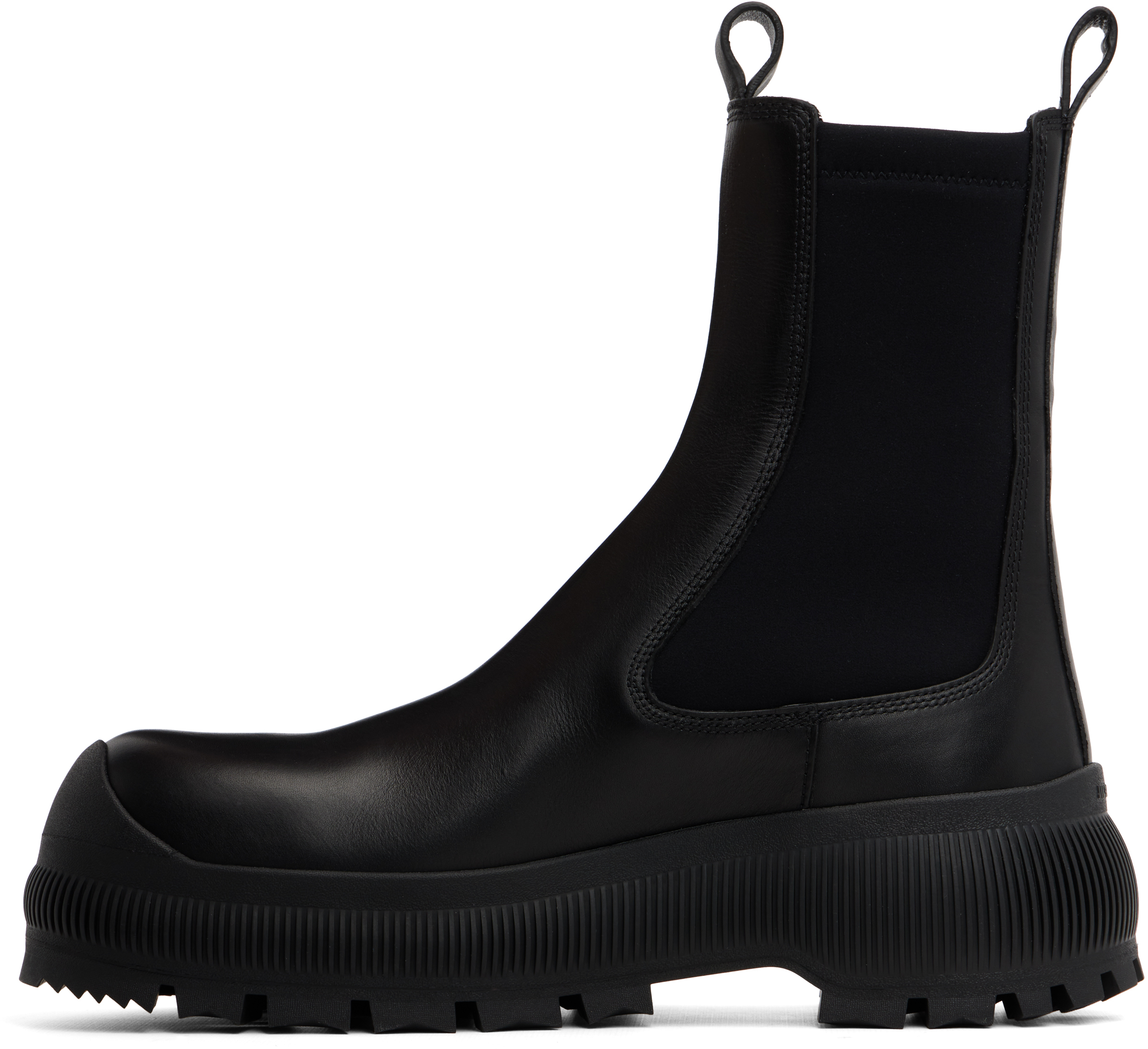 Jil Sander Black Leather Chelsea Boots