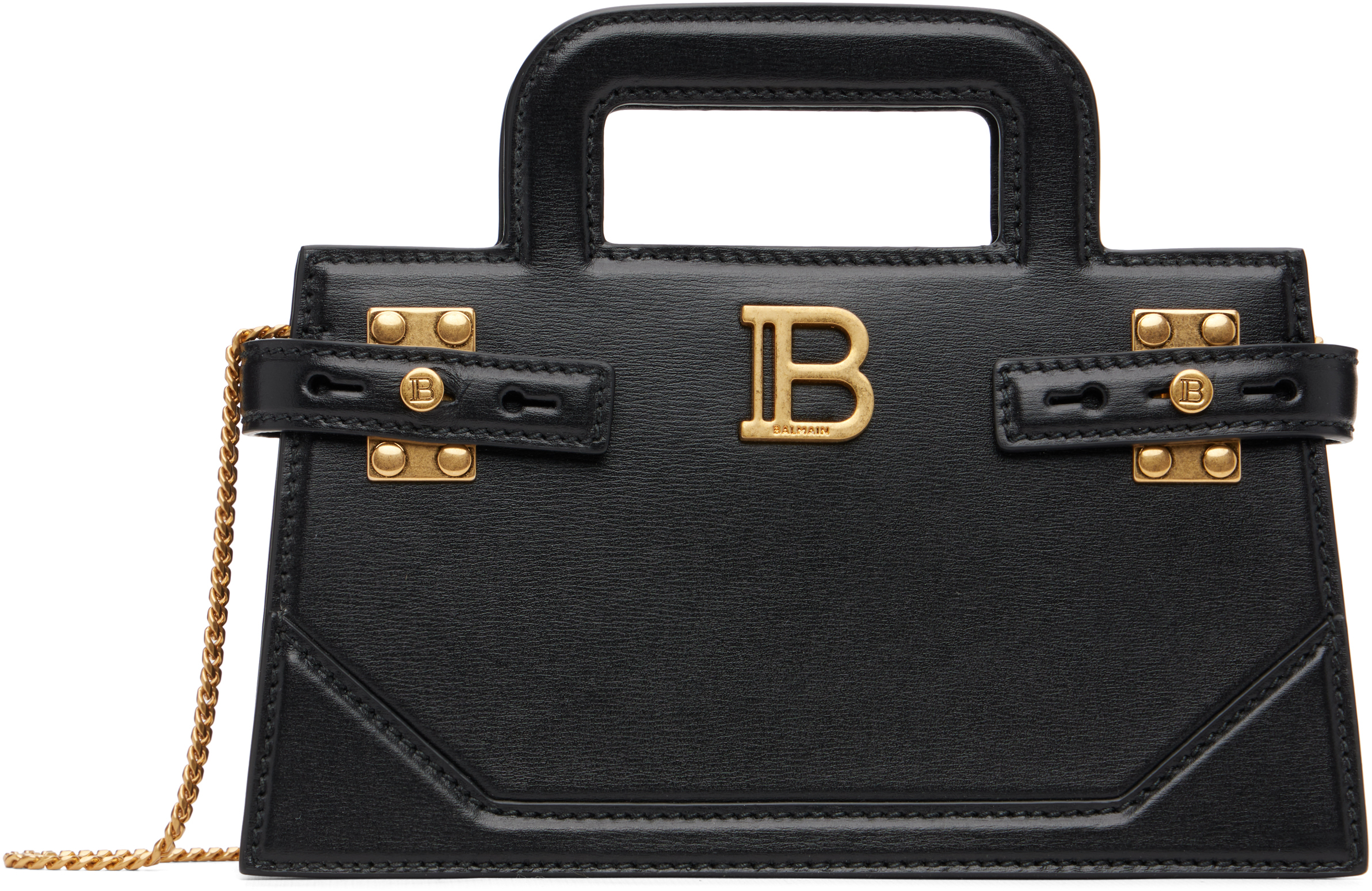 Balmain B-buzz Small Handbag In Black