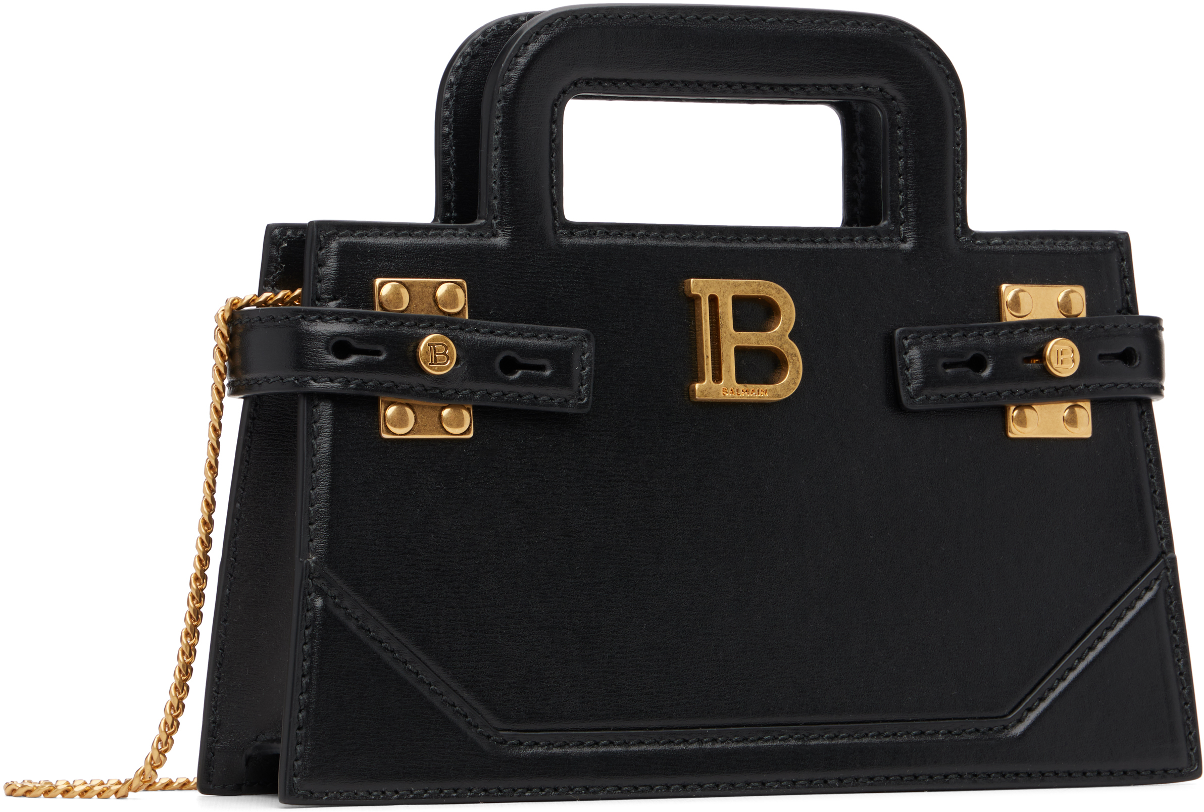 Balmain B-buzz Small Handbag In Black